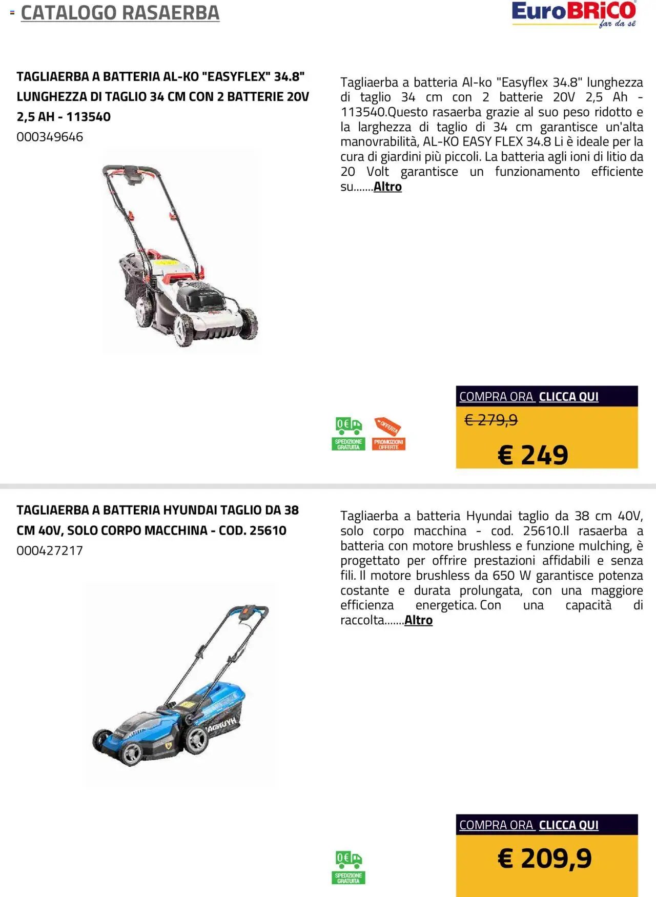Eurobrico Rasaerba catalogo