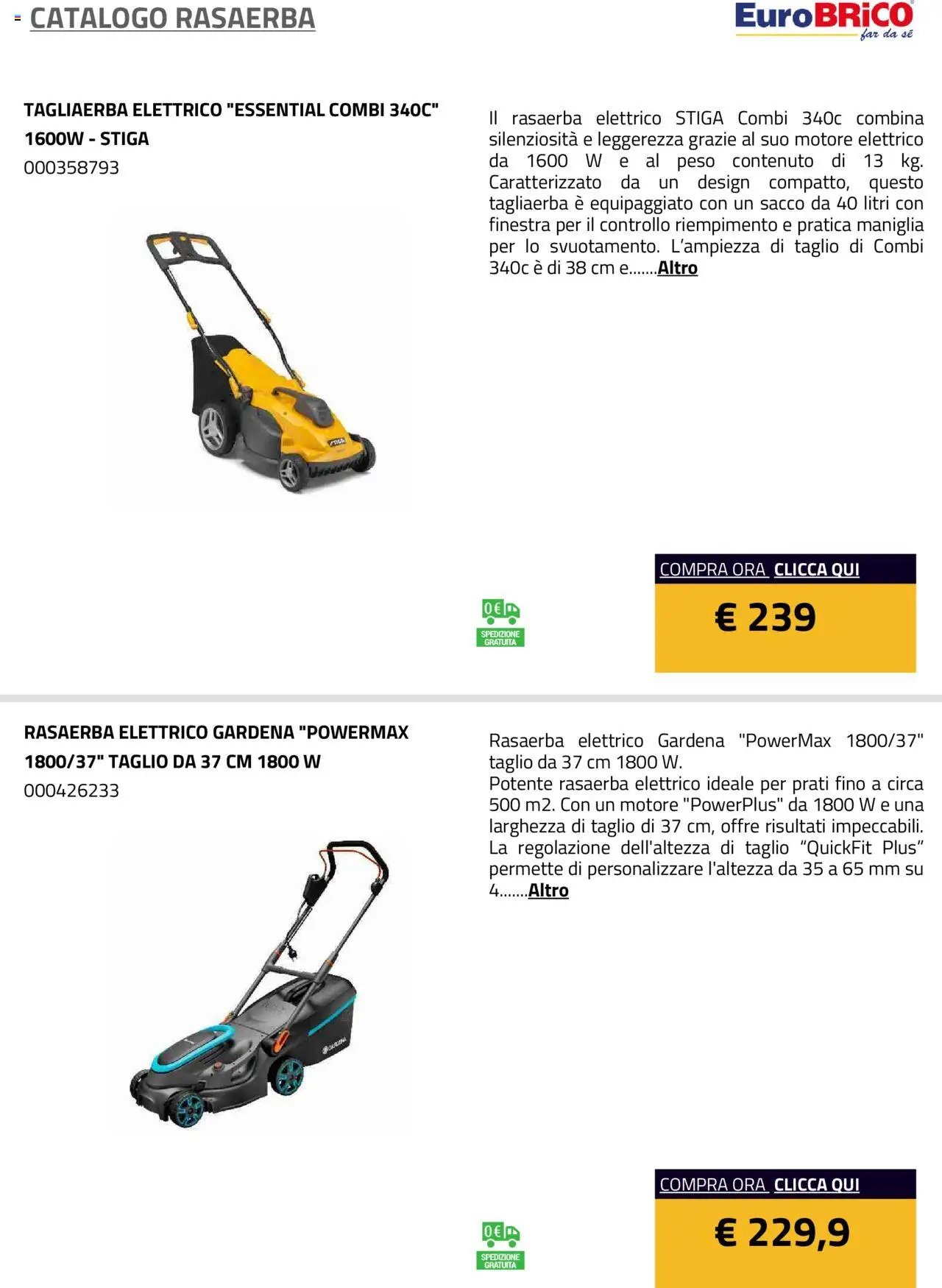 Eurobrico Rasaerba catalogo