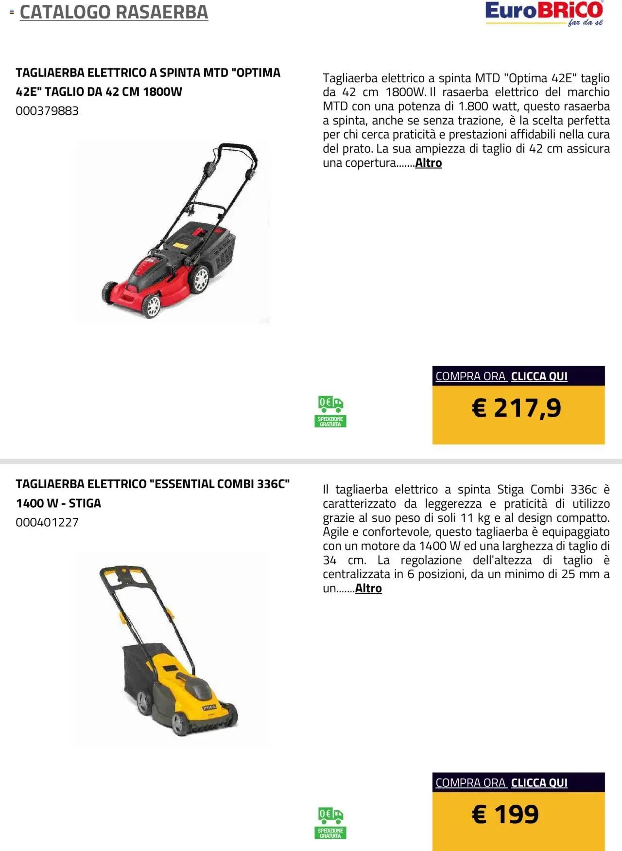 Eurobrico Rasaerba catalogo