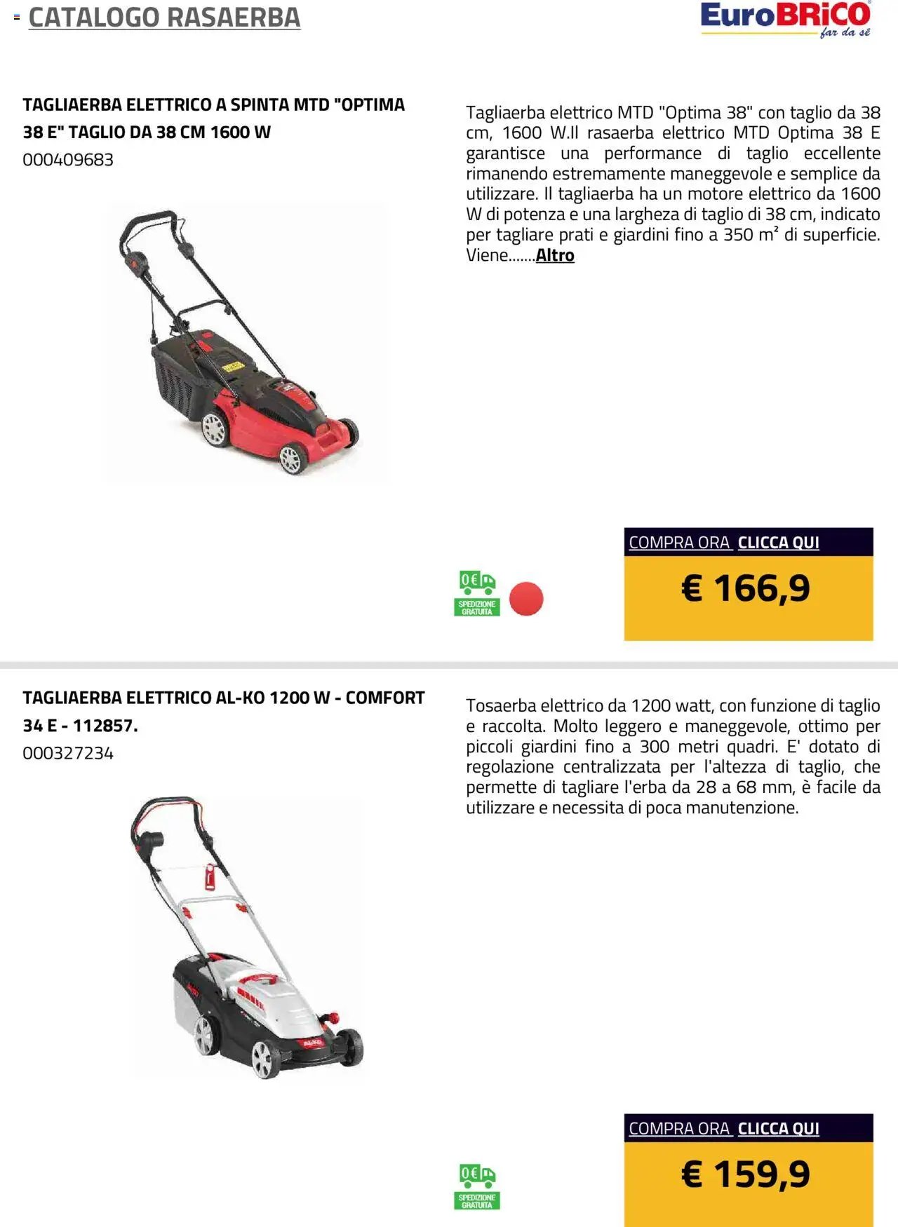 Eurobrico Rasaerba catalogo