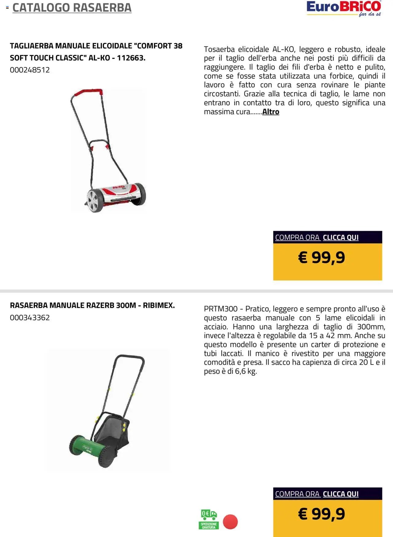 Eurobrico Rasaerba catalogo