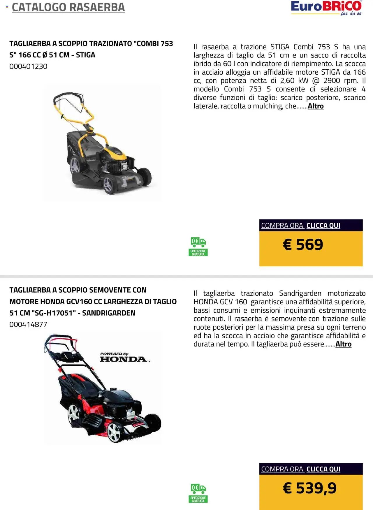 Eurobrico Rasaerba catalogo