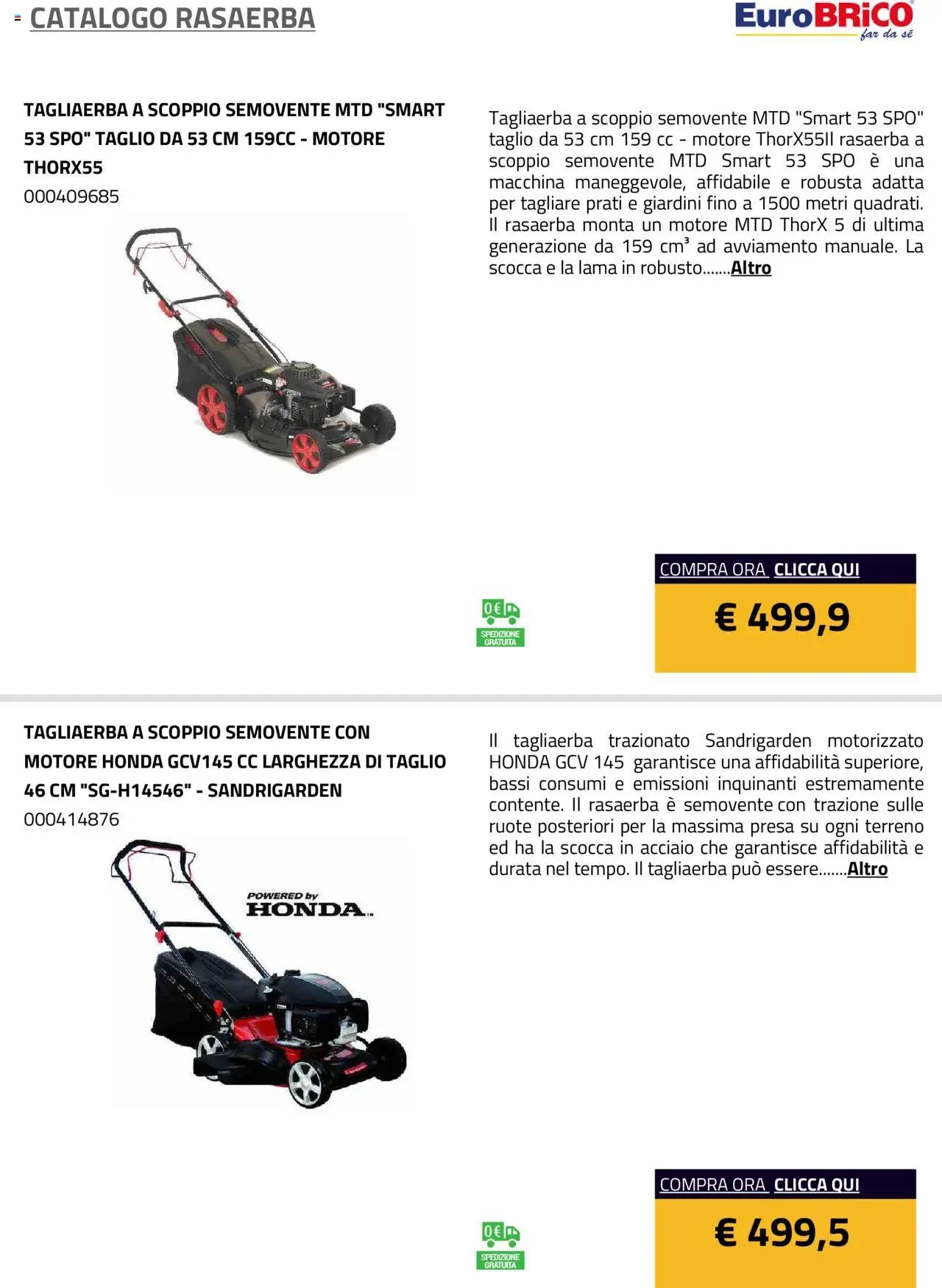 Eurobrico Rasaerba catalogo
