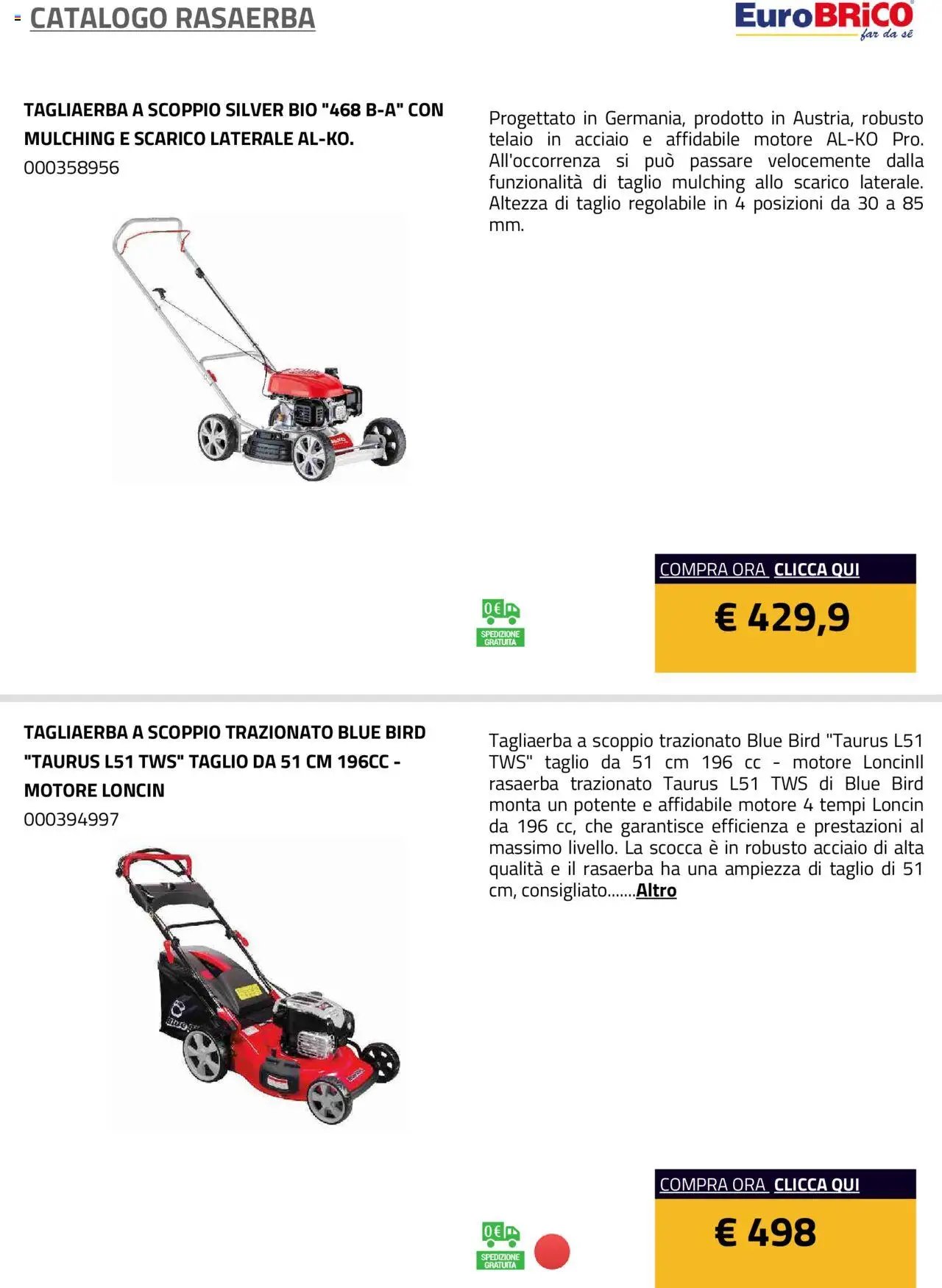 Eurobrico Rasaerba catalogo