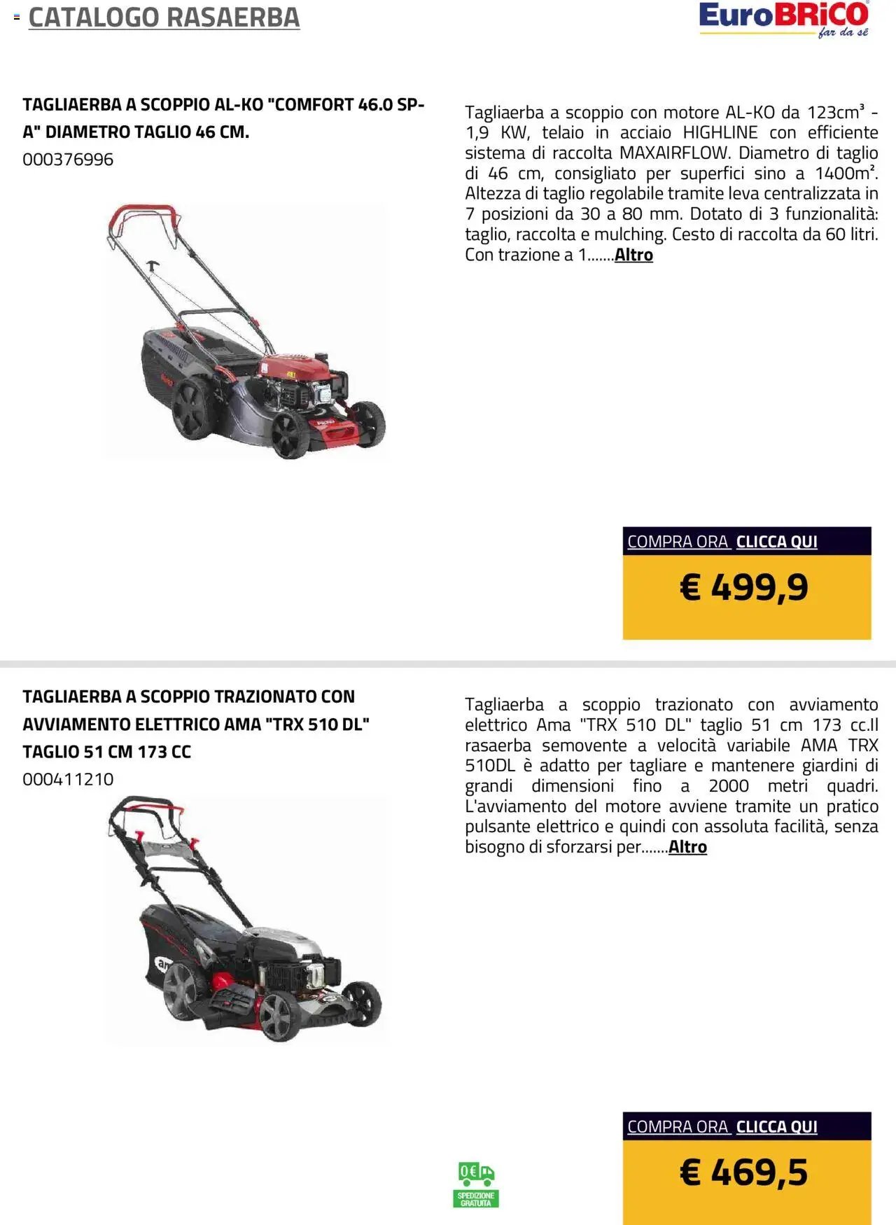 Eurobrico Rasaerba catalogo