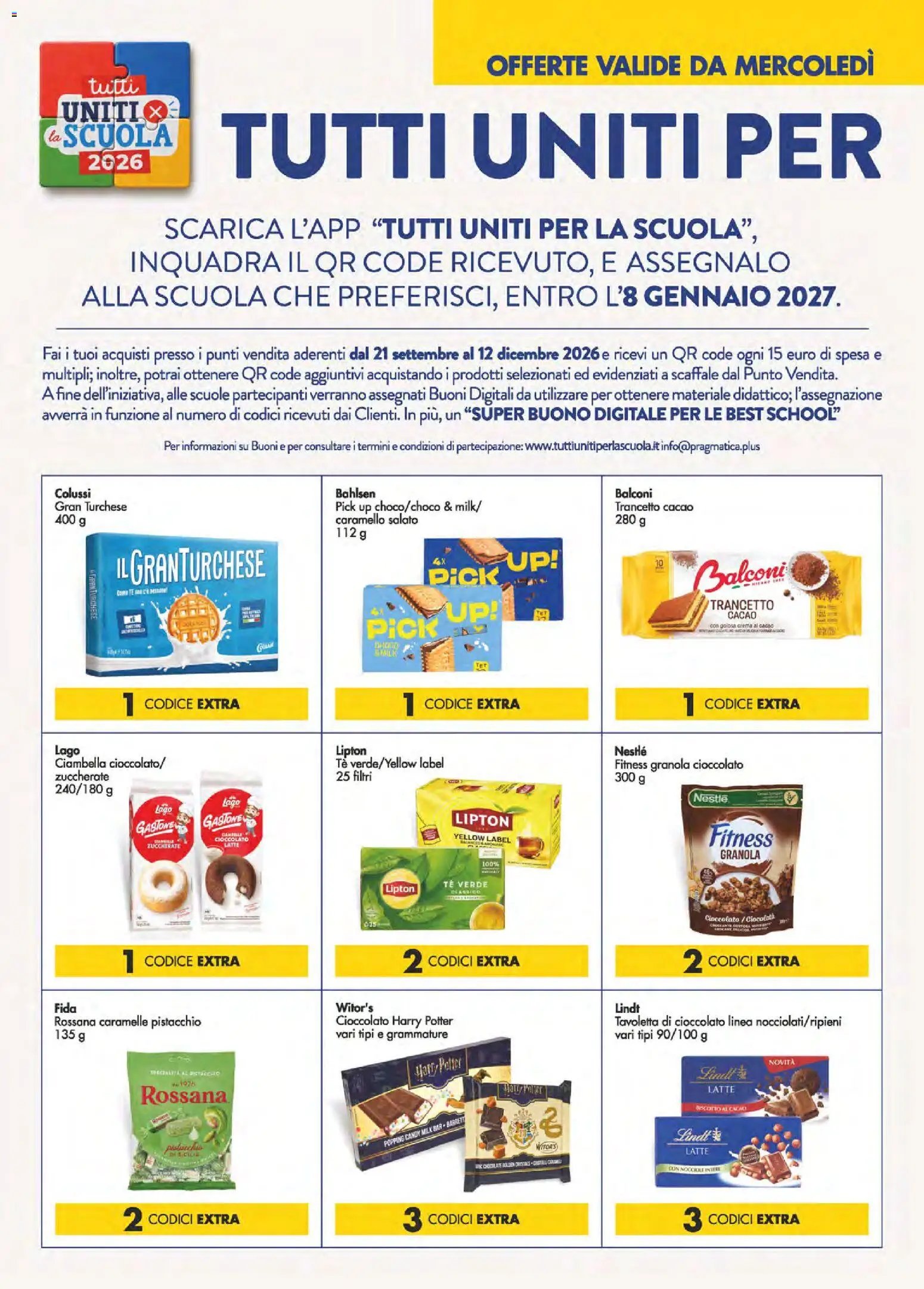 Decò volantino Tutti Uniti Per La Scuola