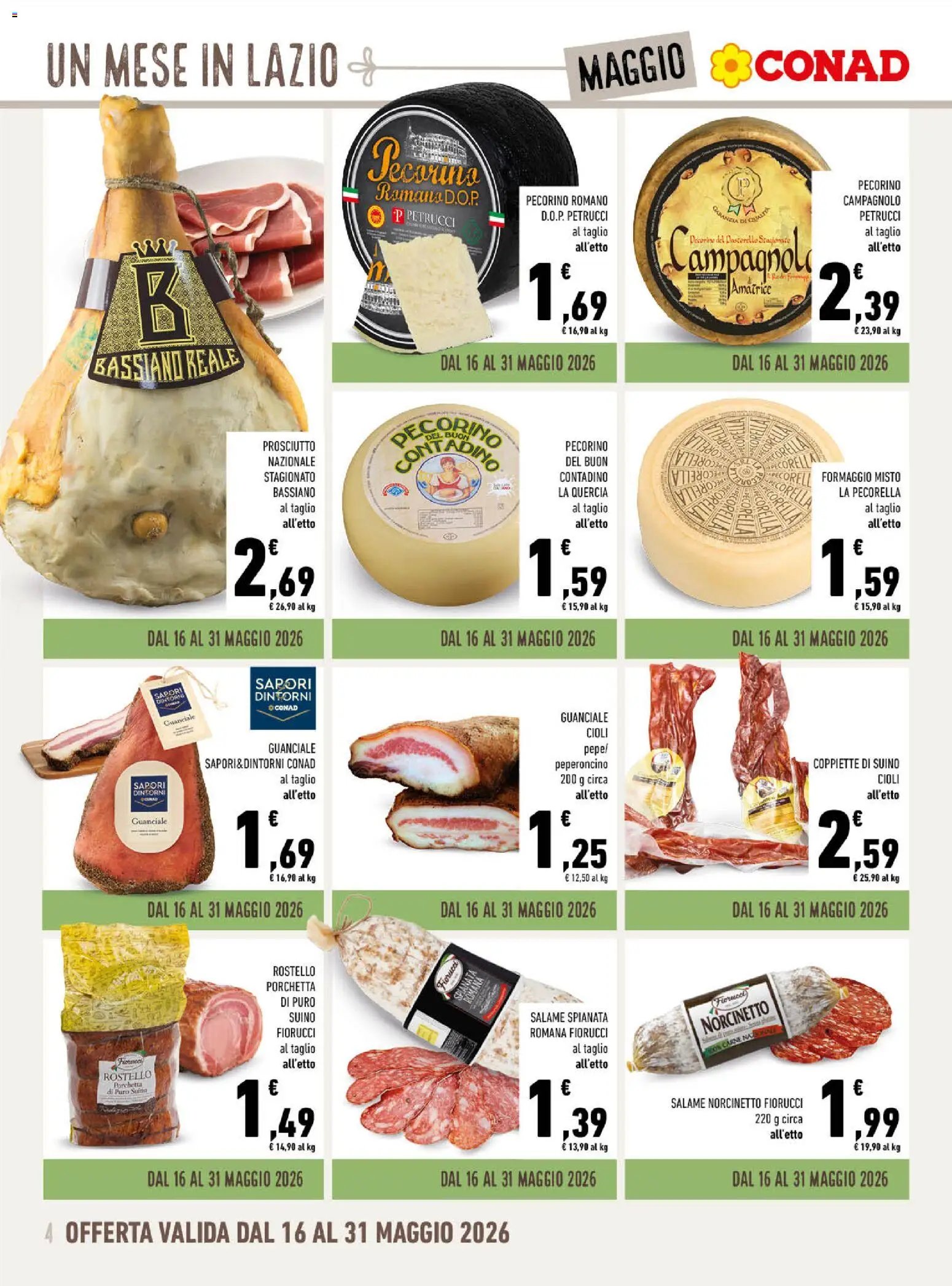 Spazio Conad volantino Localismo Maggio Lazio