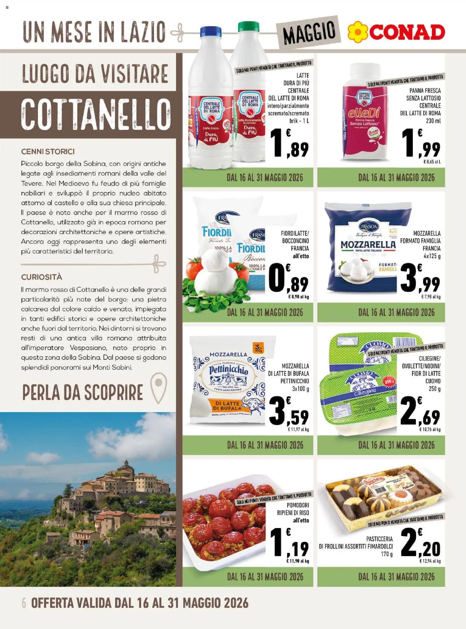 Spazio Conad volantino Localismo Maggio Lazio
