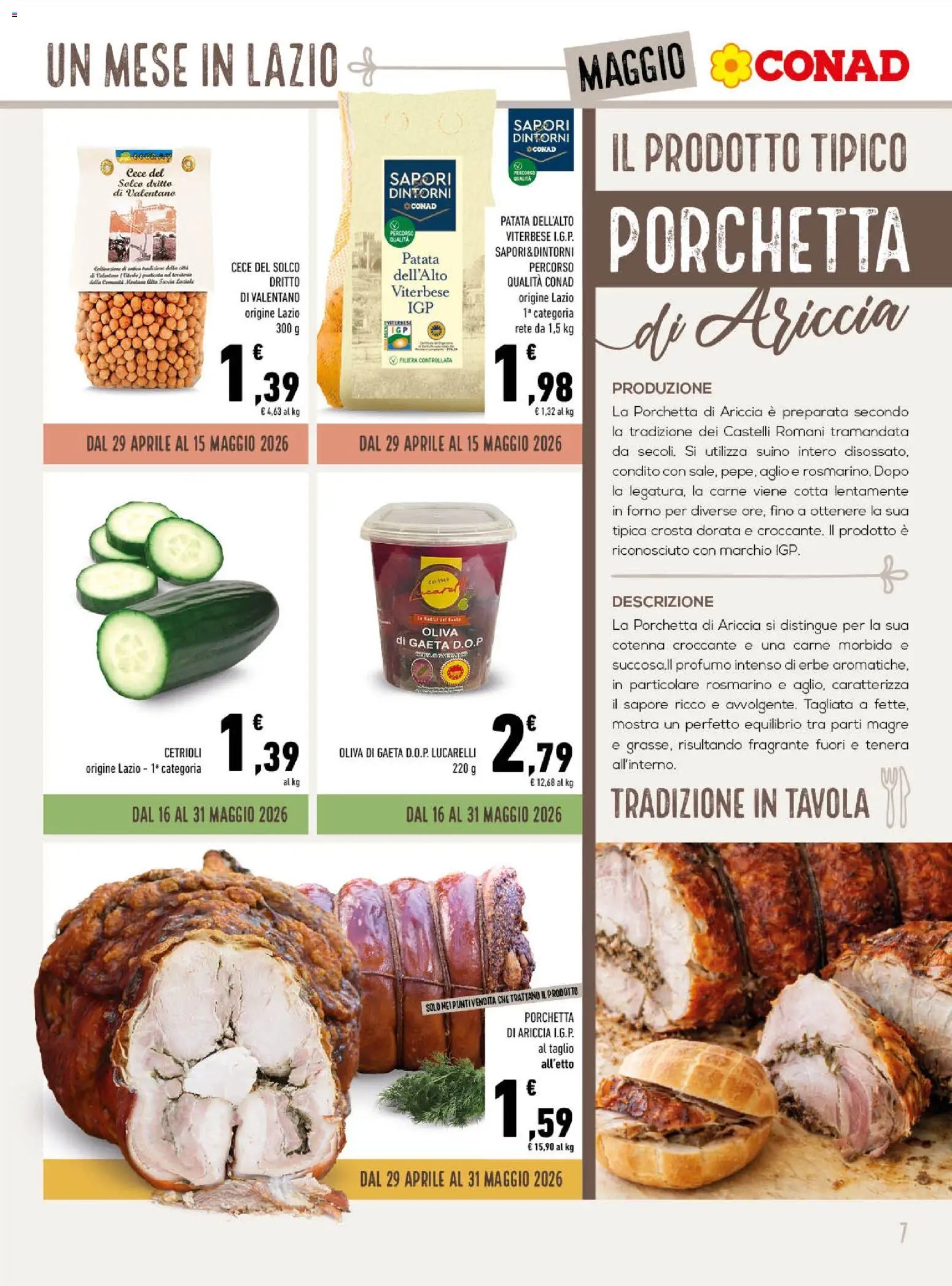 Spazio Conad volantino Localismo Maggio Lazio