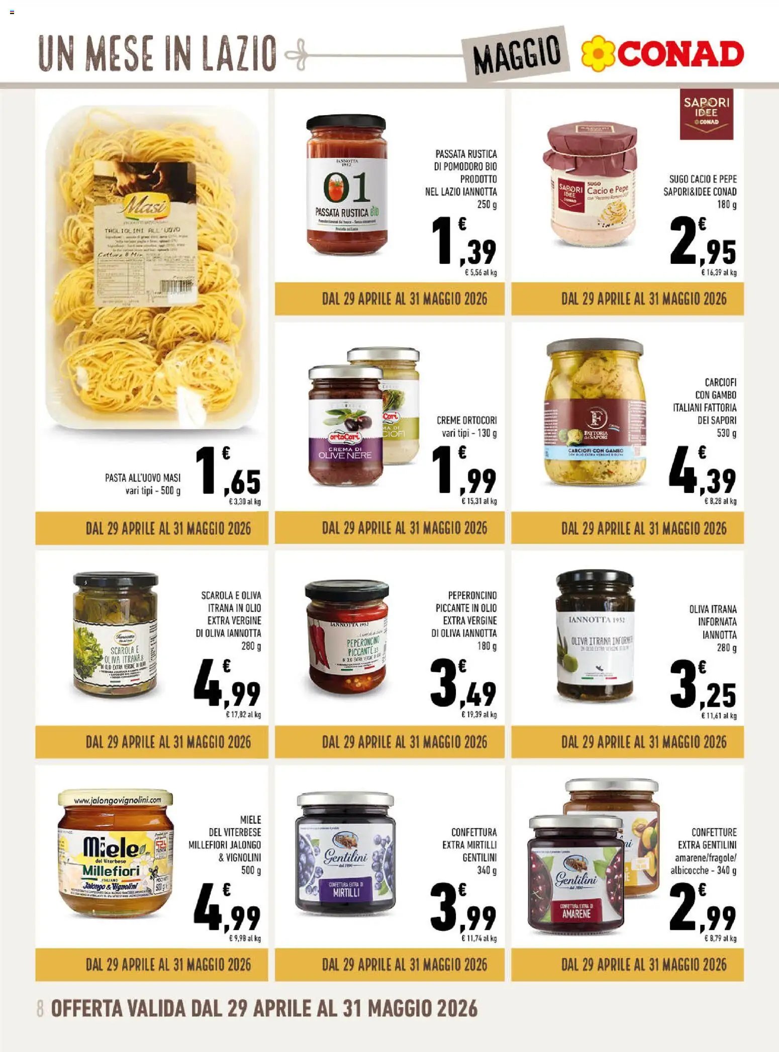 Spazio Conad volantino Localismo Maggio Lazio