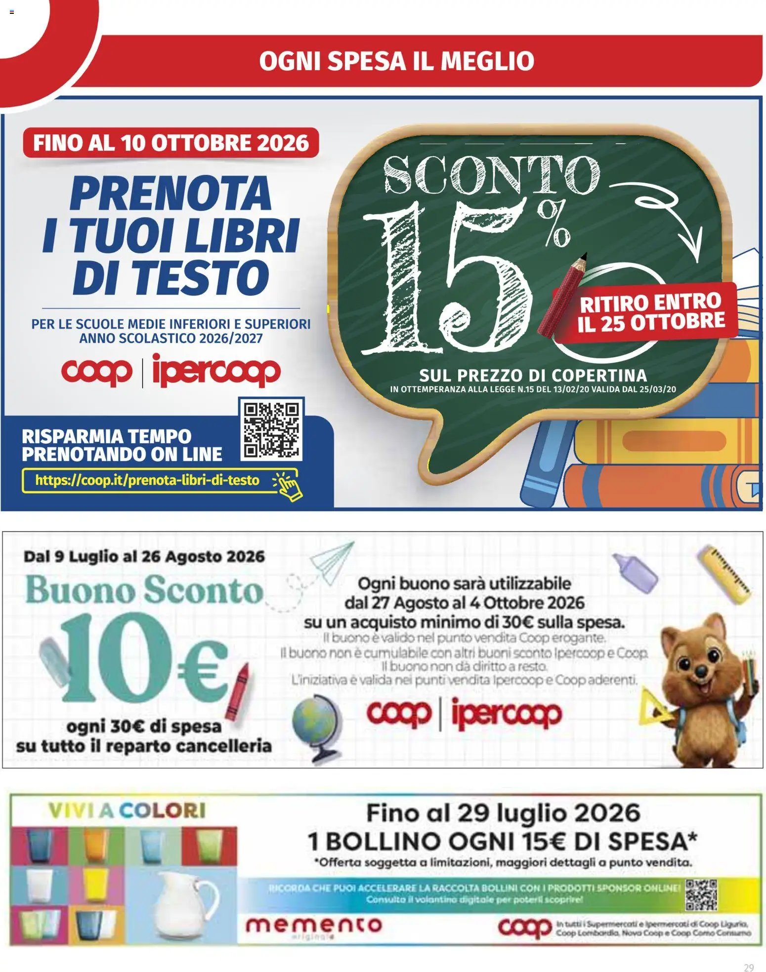 Ipercoop volantino Milano Bonola