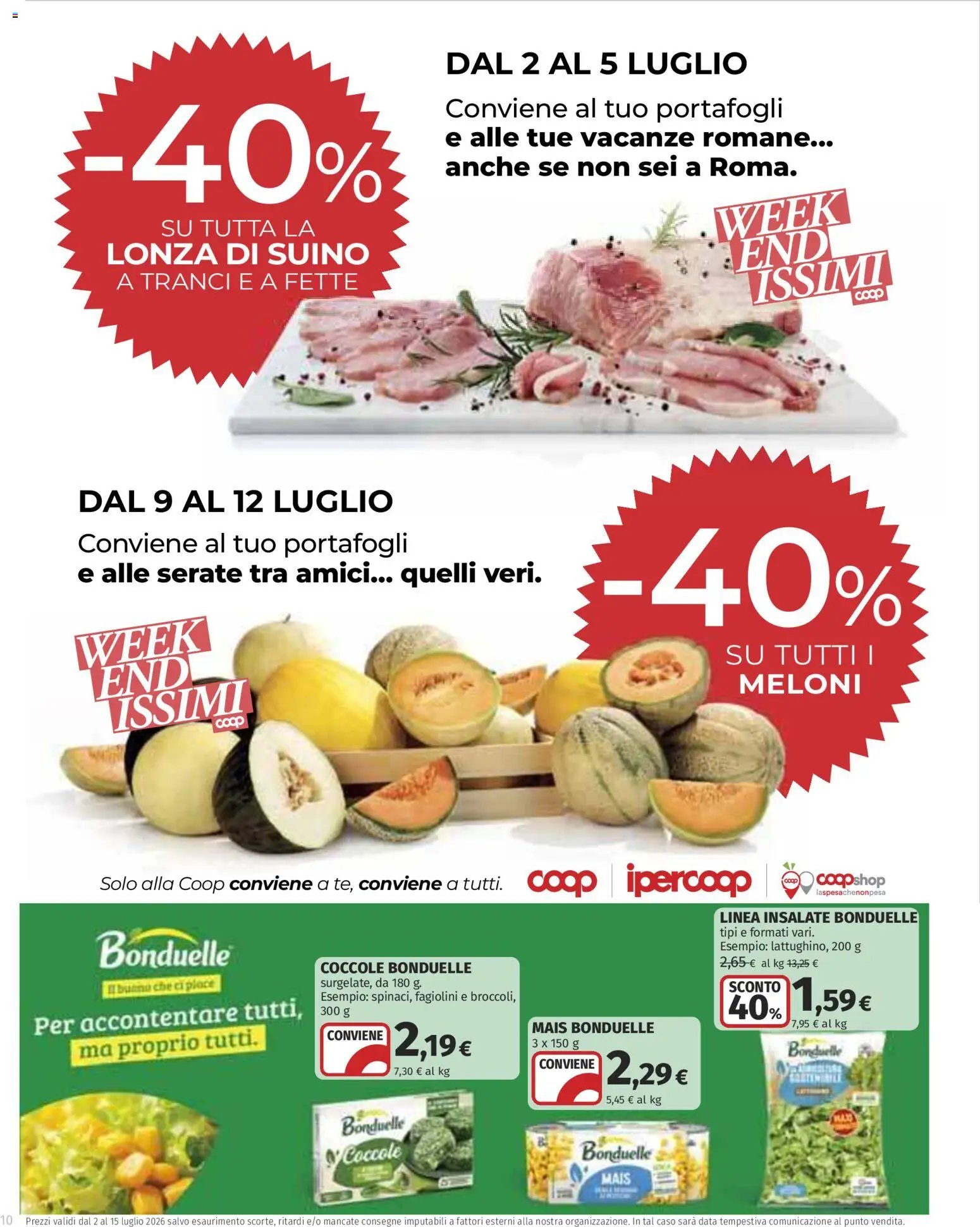 Ipercoop volantino Milano Bonola