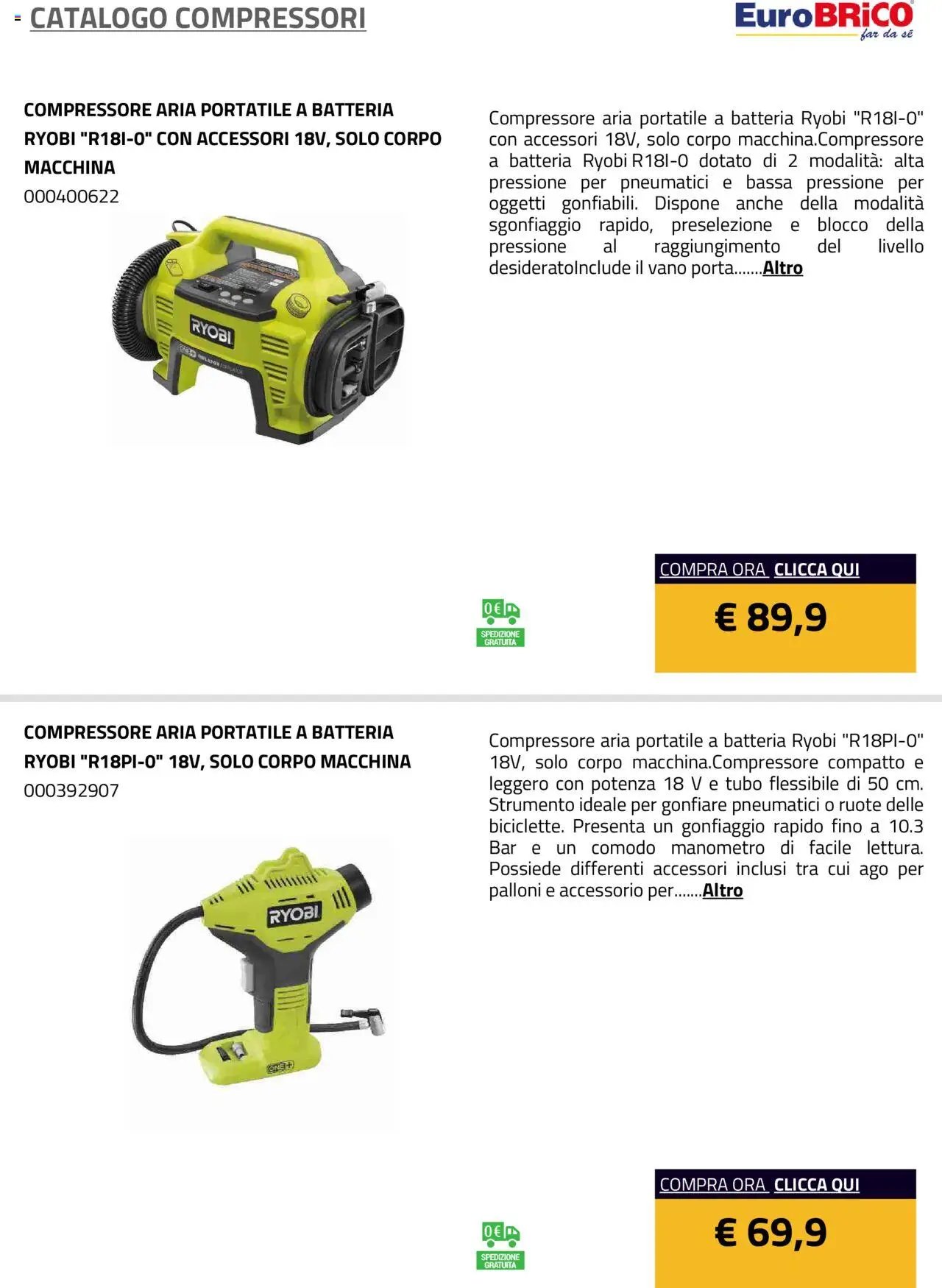 Eurobrico Compressori catalogo