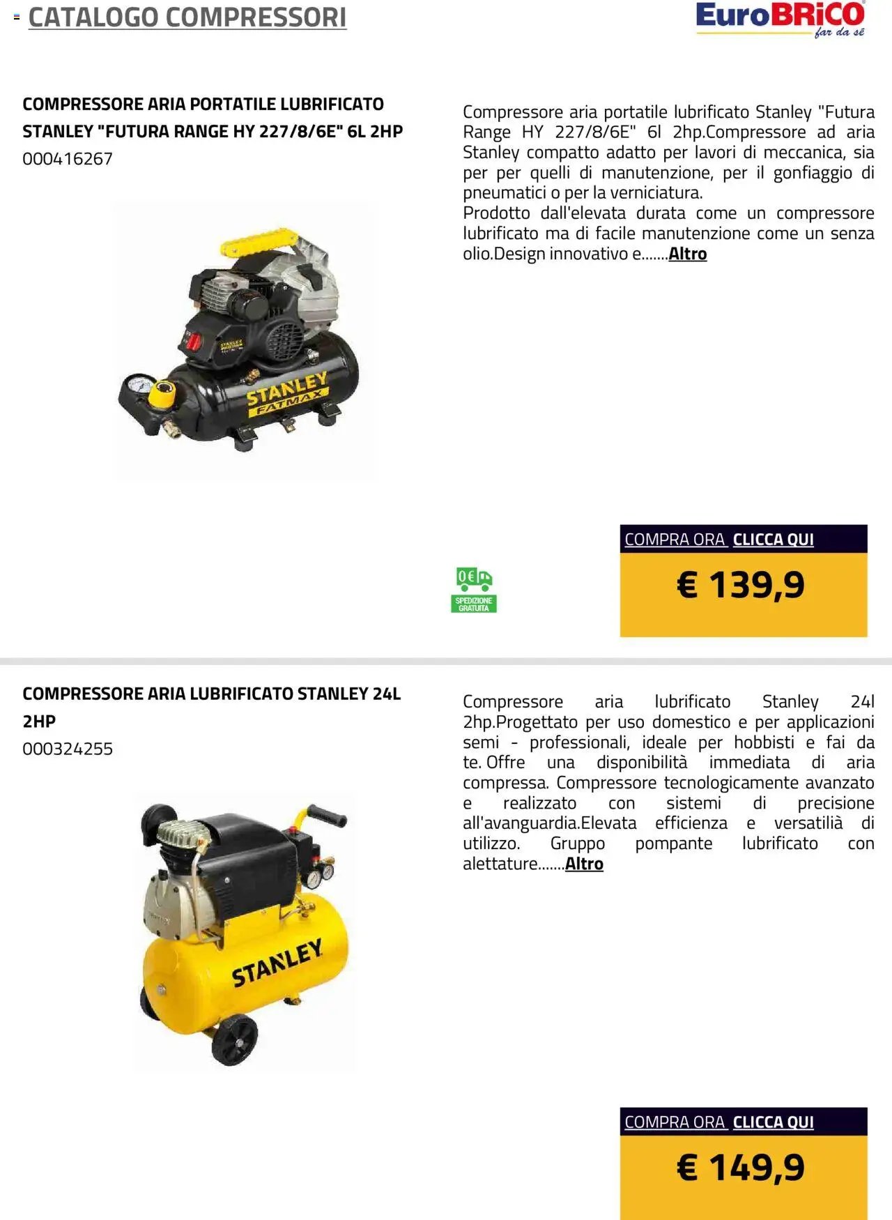 Eurobrico Compressori catalogo
