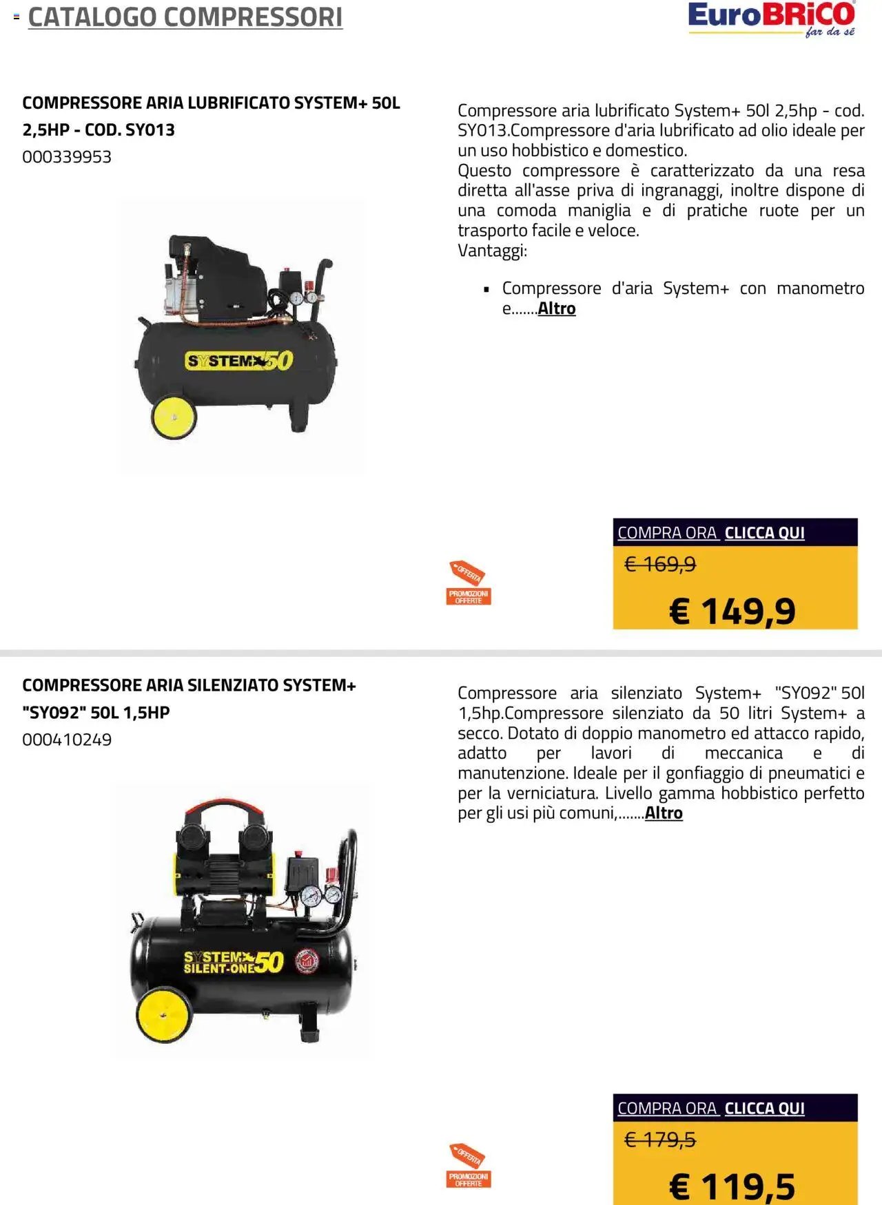 Eurobrico Compressori catalogo