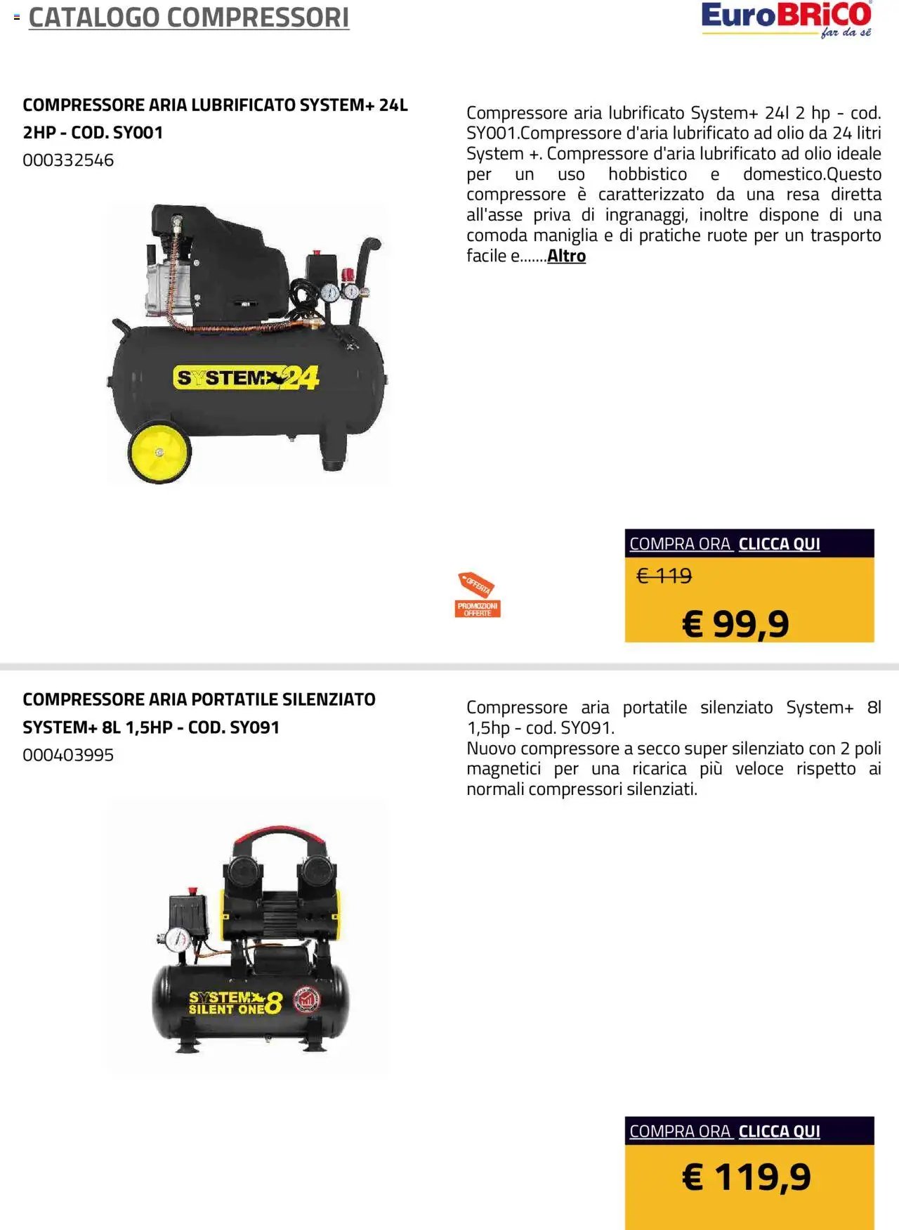 Eurobrico Compressori catalogo