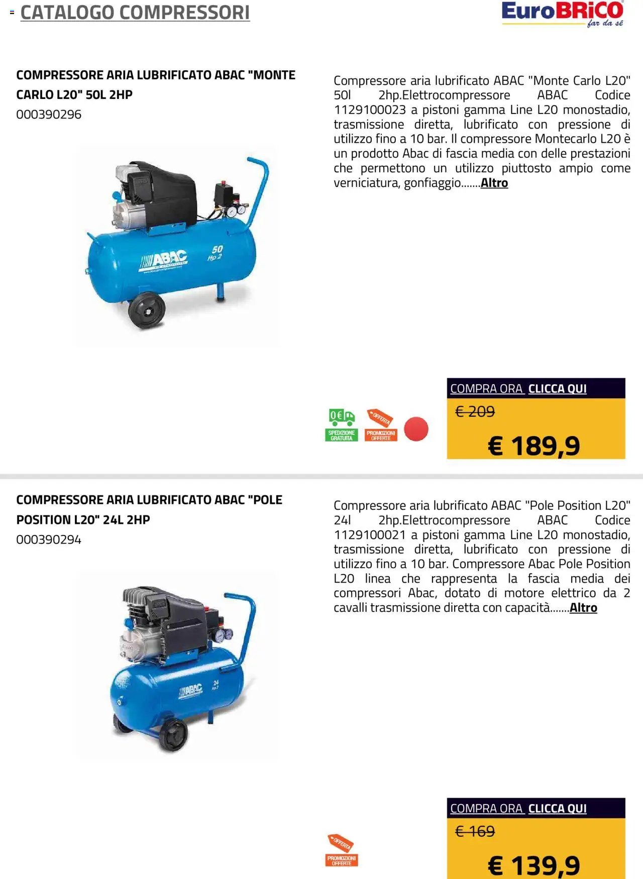 Eurobrico Compressori catalogo