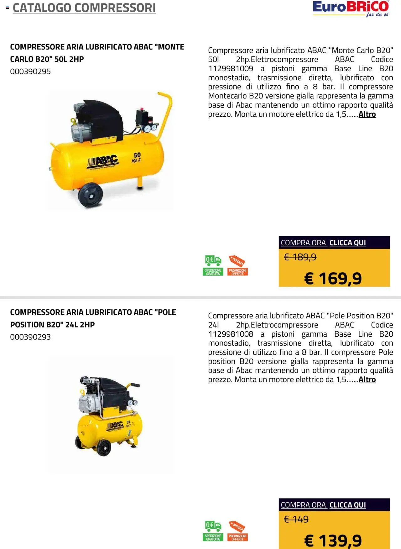 Eurobrico Compressori catalogo