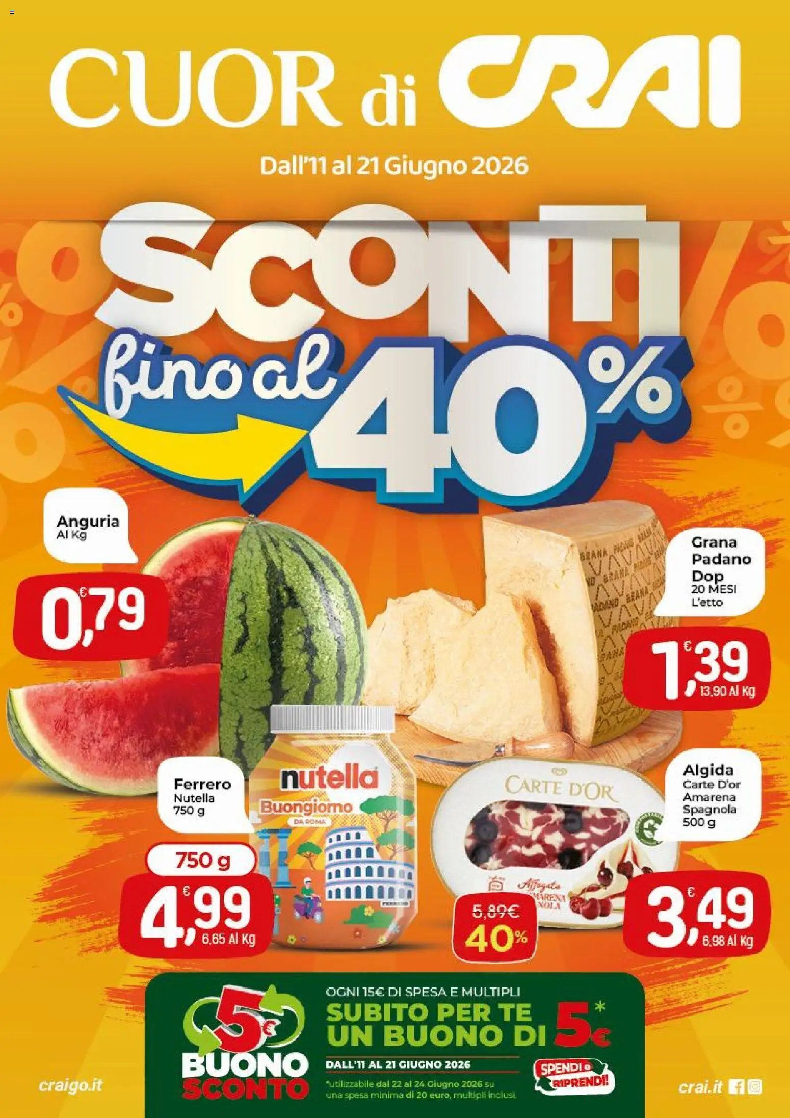 CRAI volantino Cuor di Crai Valmontone