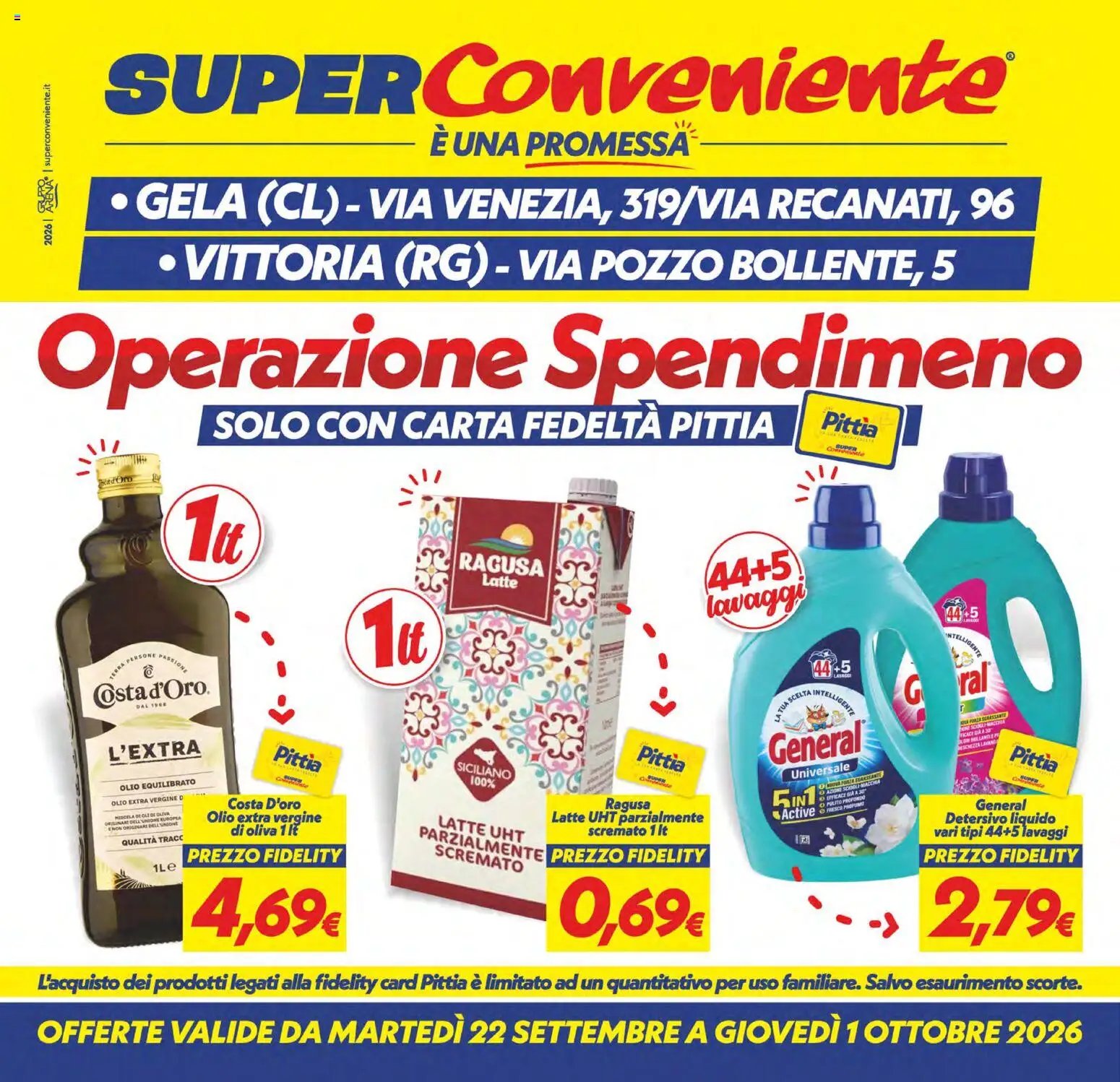 SuperConveniente volantino Gela, Vittoria