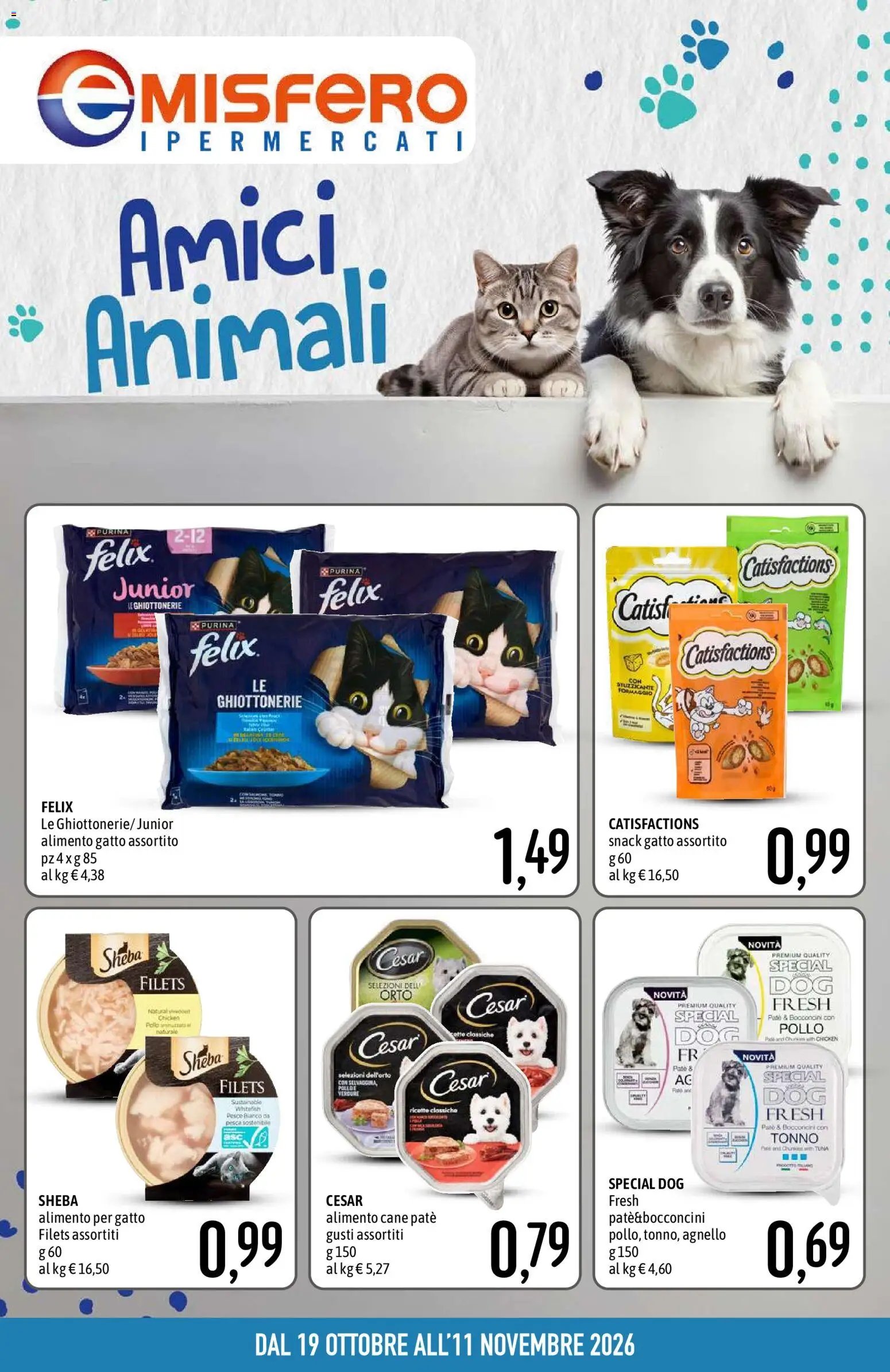 Emisfero volantino Pet Food
