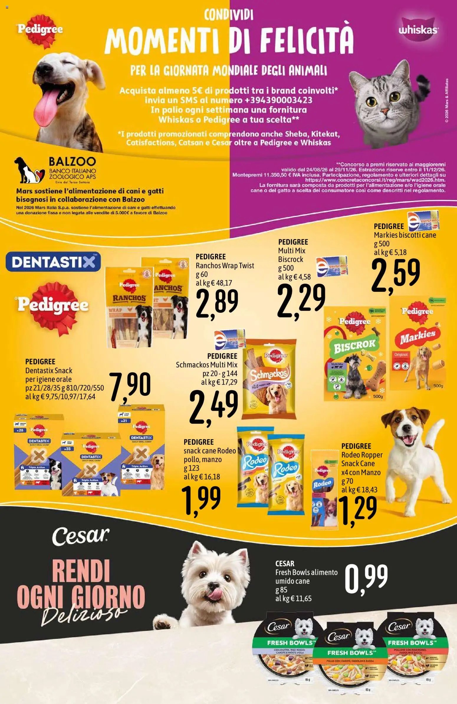 Emisfero volantino Pet Food