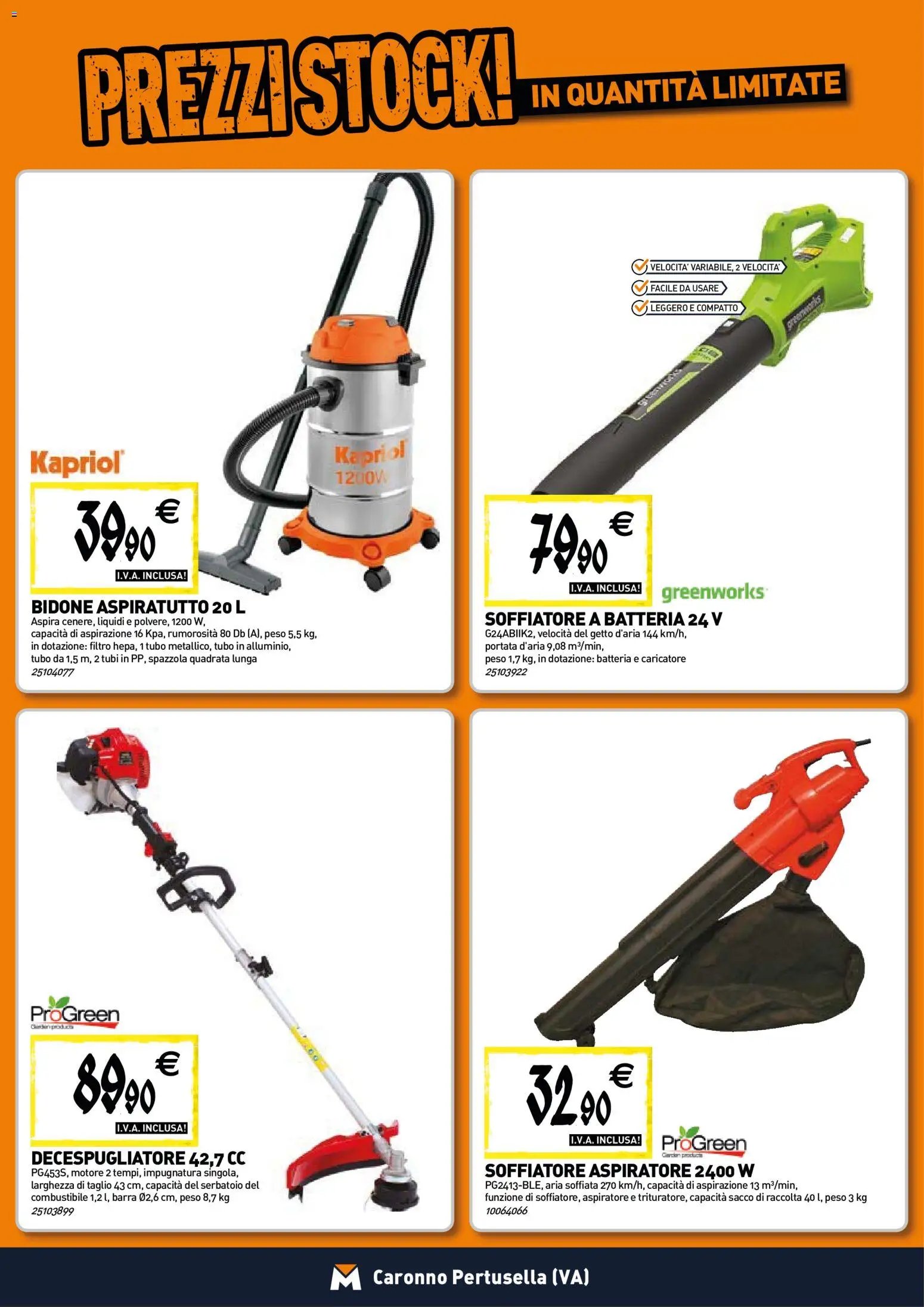 TECNOMAT - Straordinari prezzi stock