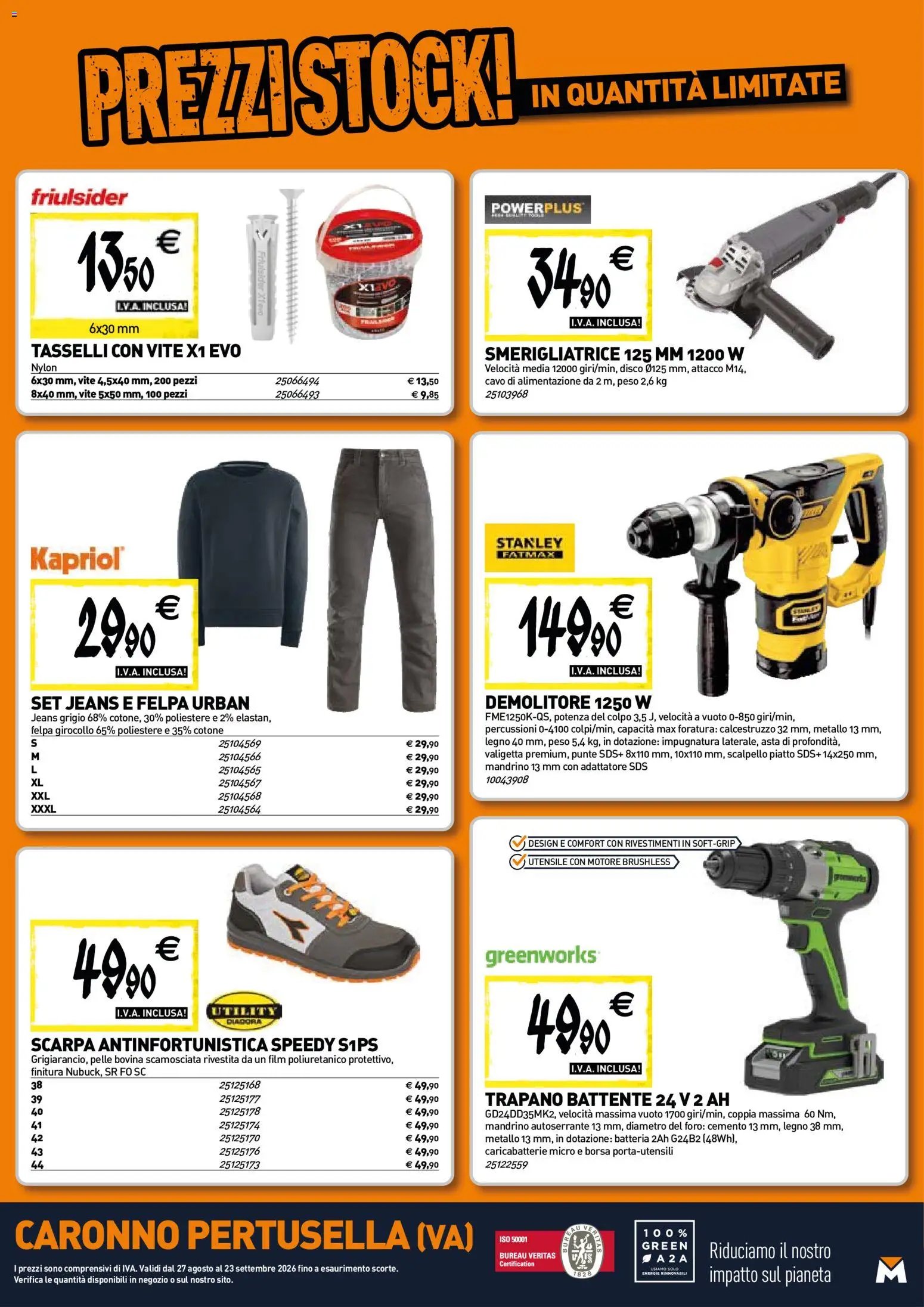 TECNOMAT - Straordinari prezzi stock