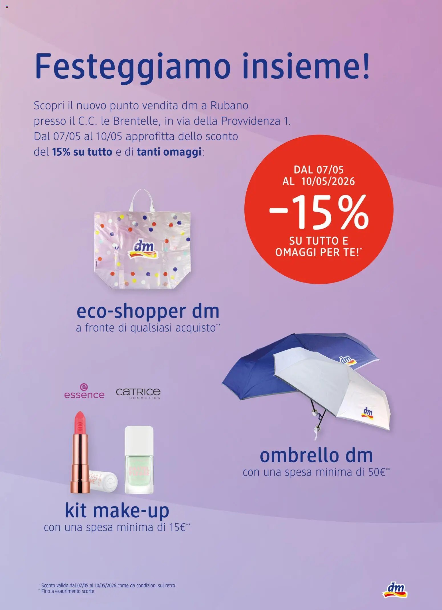 dm drogerie markt volantino Apertura Rubano