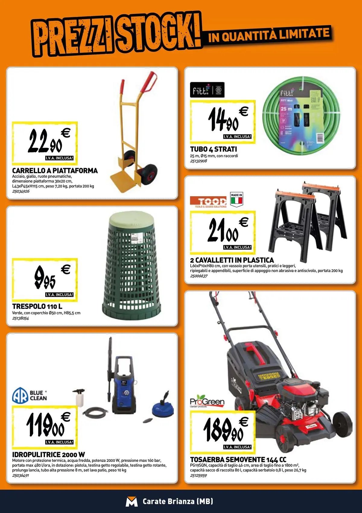 TECNOMAT - Straordinari prezzi stock!