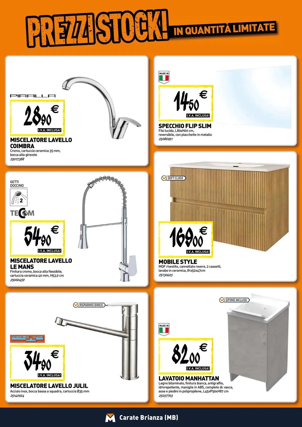 TECNOMAT - Straordinari prezzi stock!