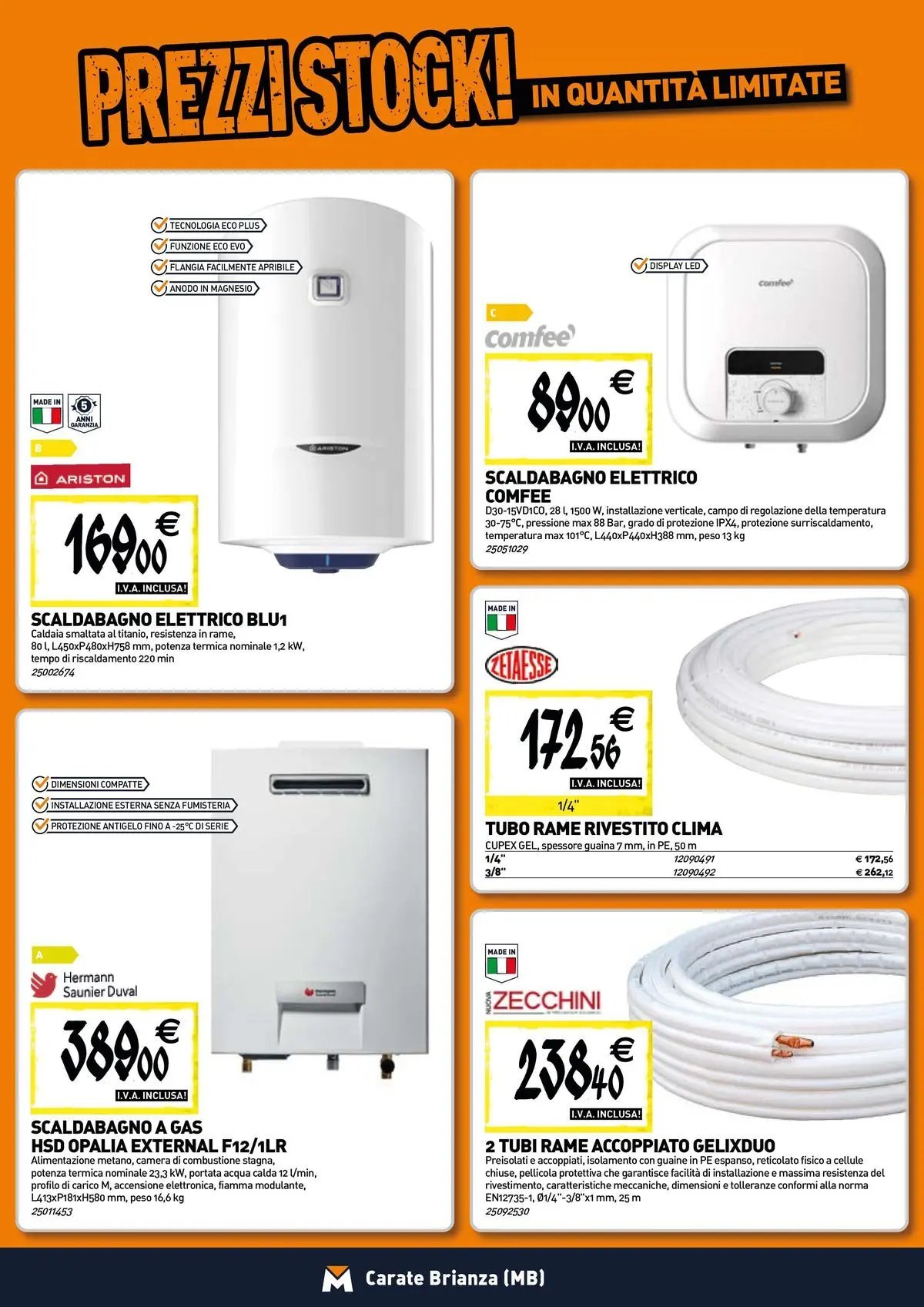 TECNOMAT - Straordinari prezzi stock!