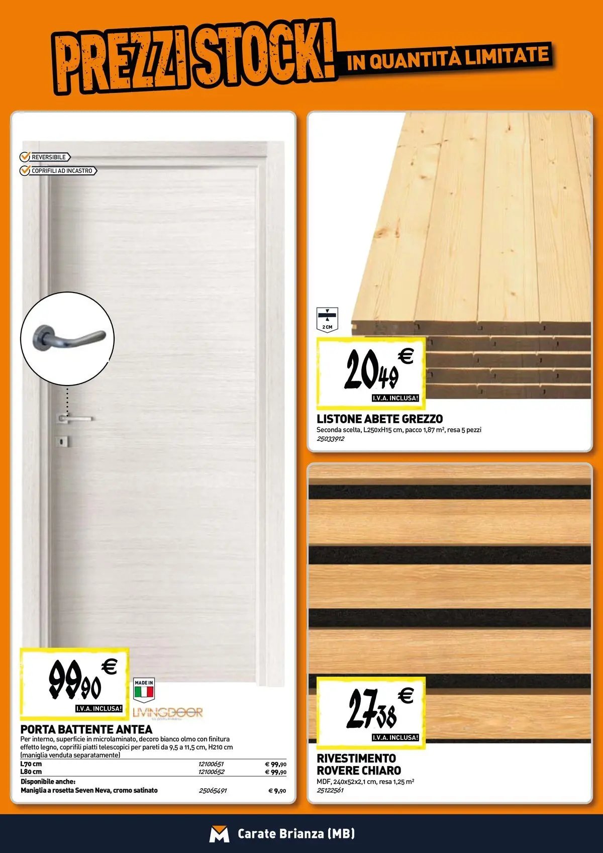 TECNOMAT - Straordinari prezzi stock!