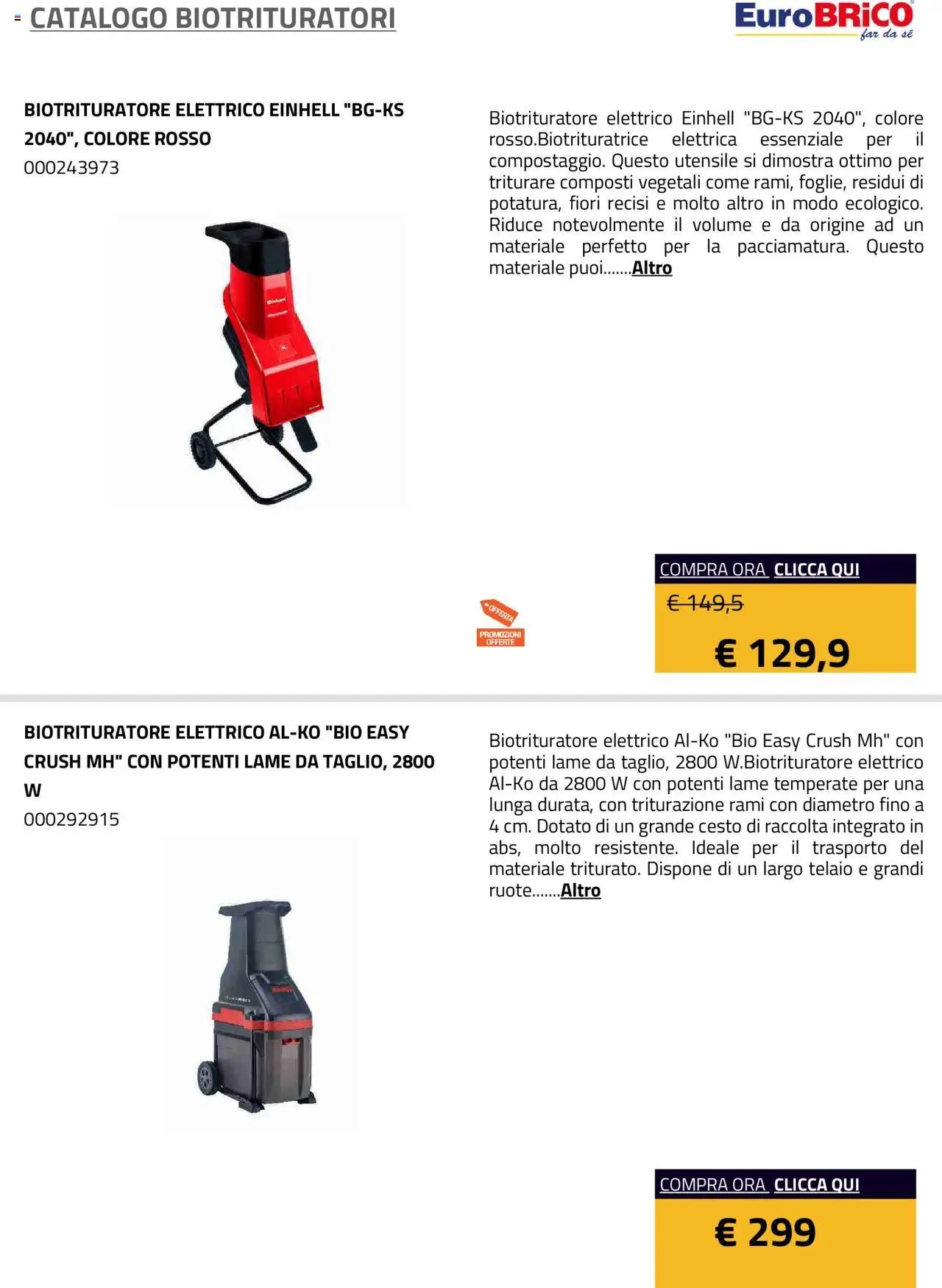 Eurobrico Biotrituratori catalogo