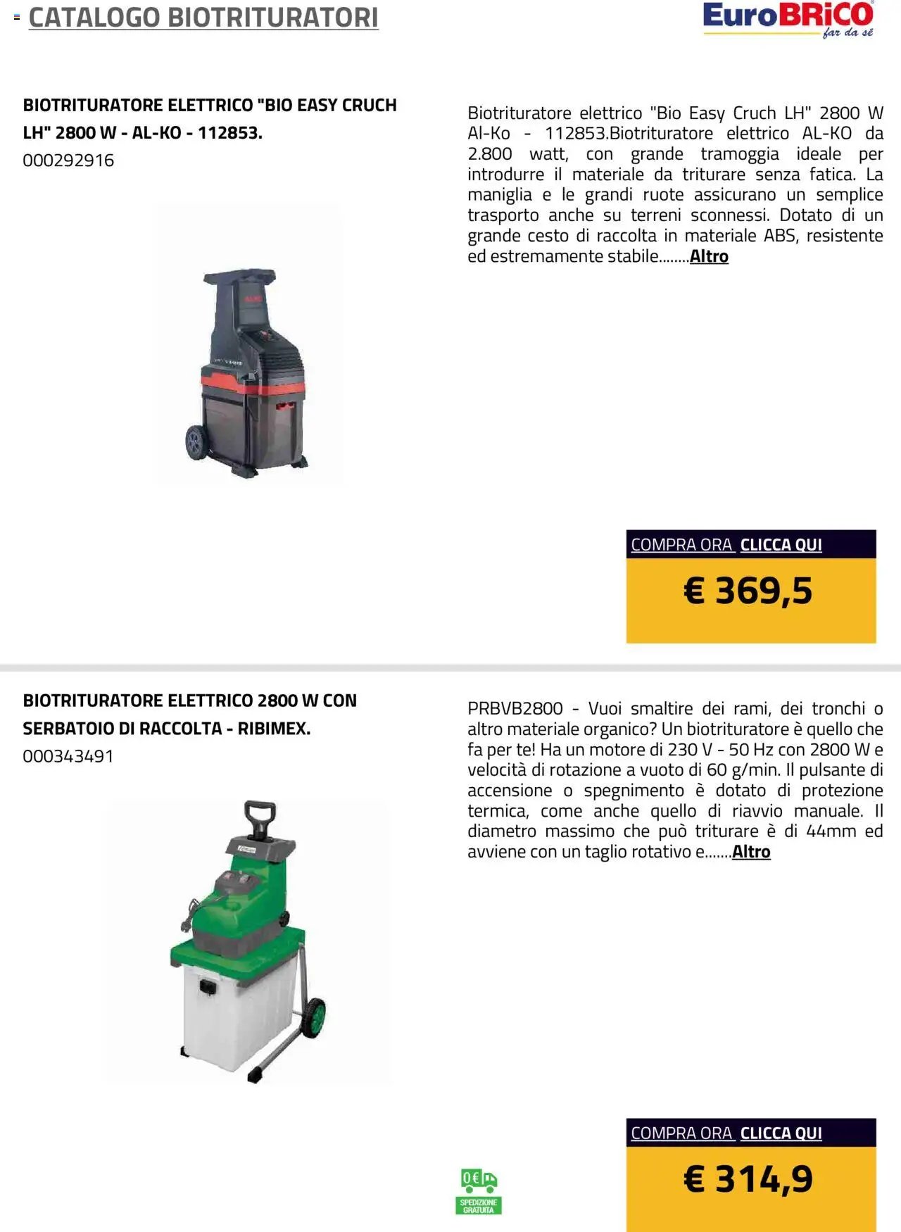 Eurobrico Biotrituratori catalogo