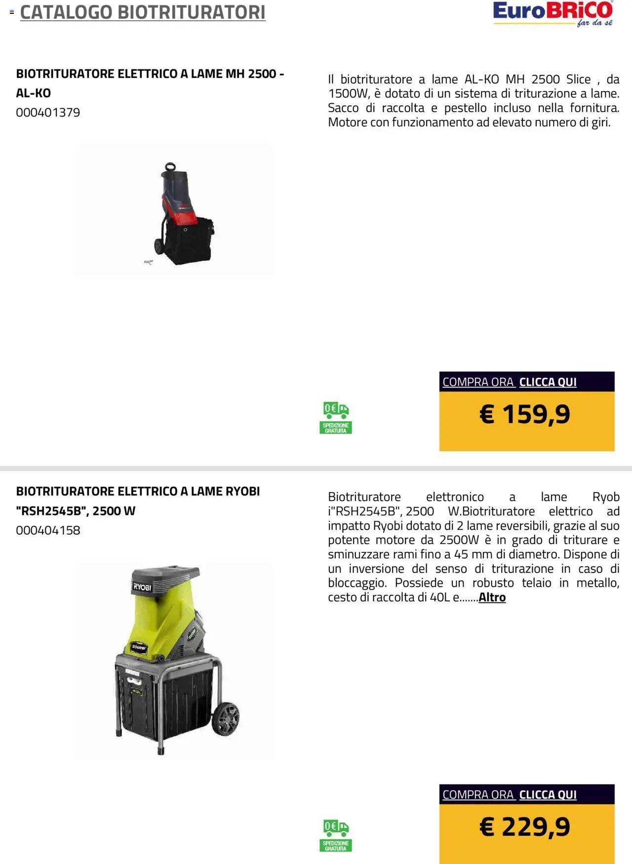 Eurobrico Biotrituratori catalogo
