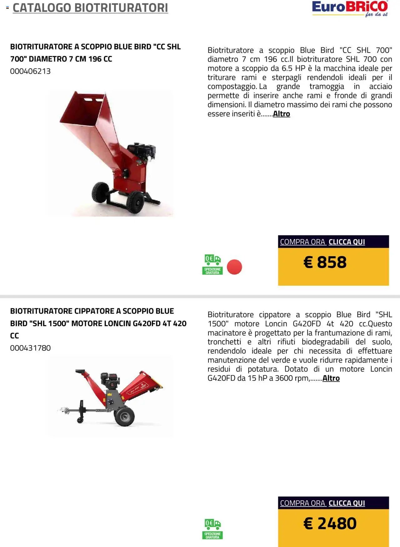 Eurobrico Biotrituratori catalogo
