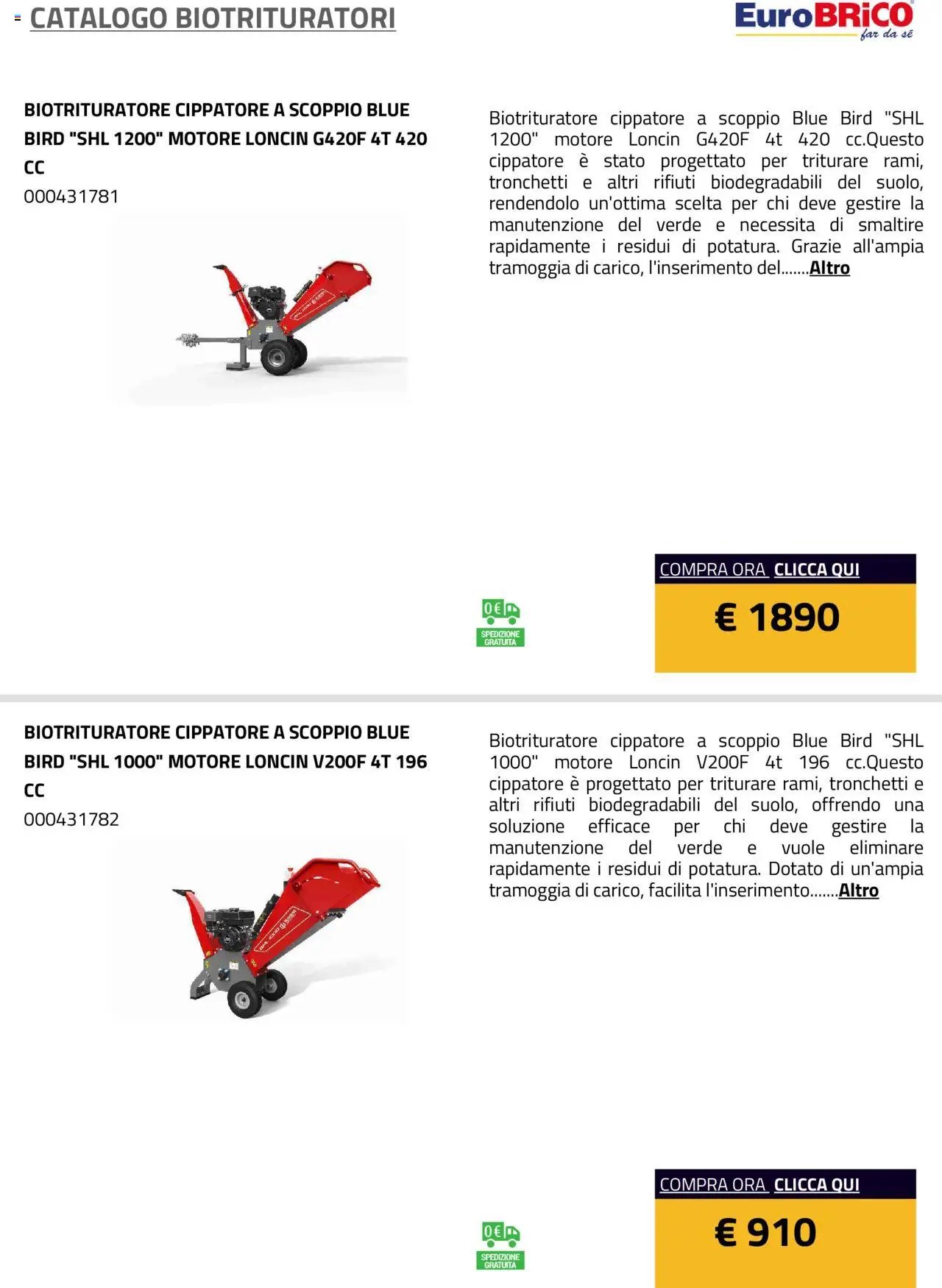 Eurobrico Biotrituratori catalogo