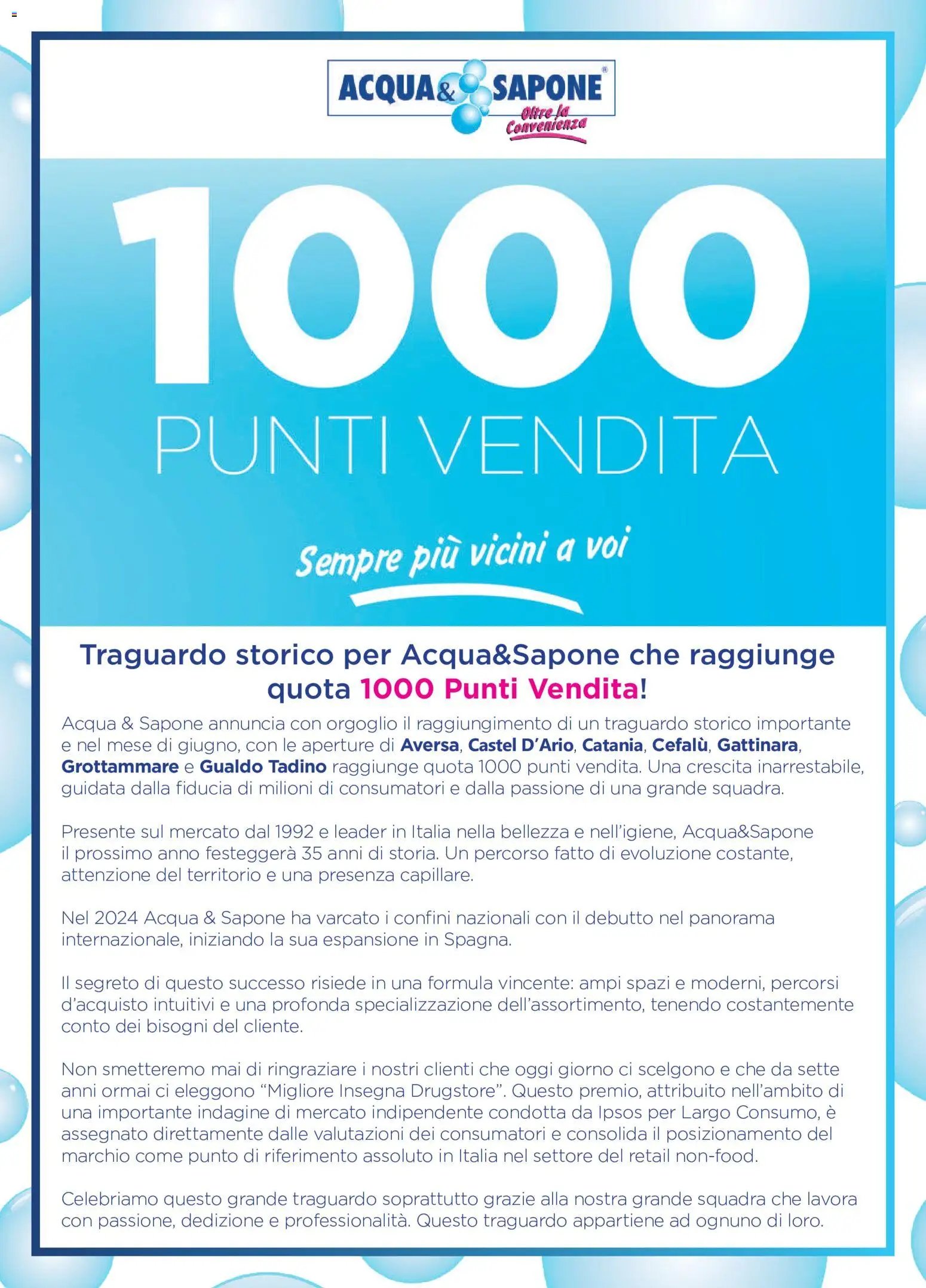 Acqua e Sapone volantino