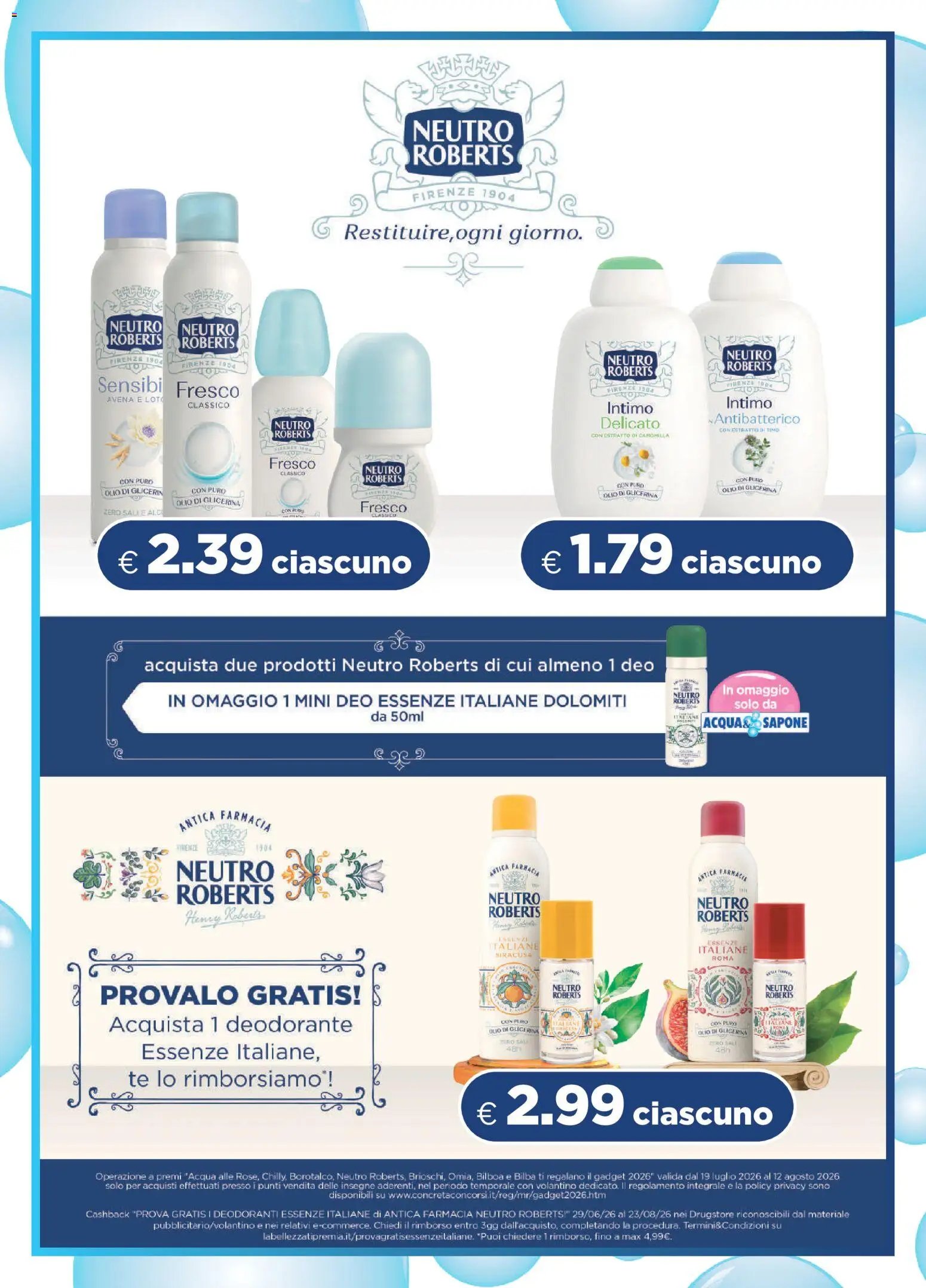 Acqua e Sapone volantino
