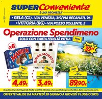 SuperConveniente volantino Gela, Vittoria