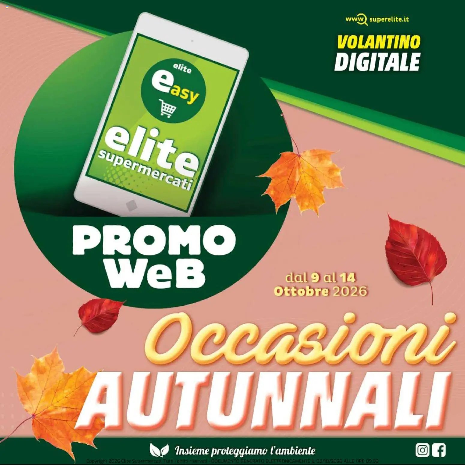 Elite Supermercati volantino Occasioni Autunnali