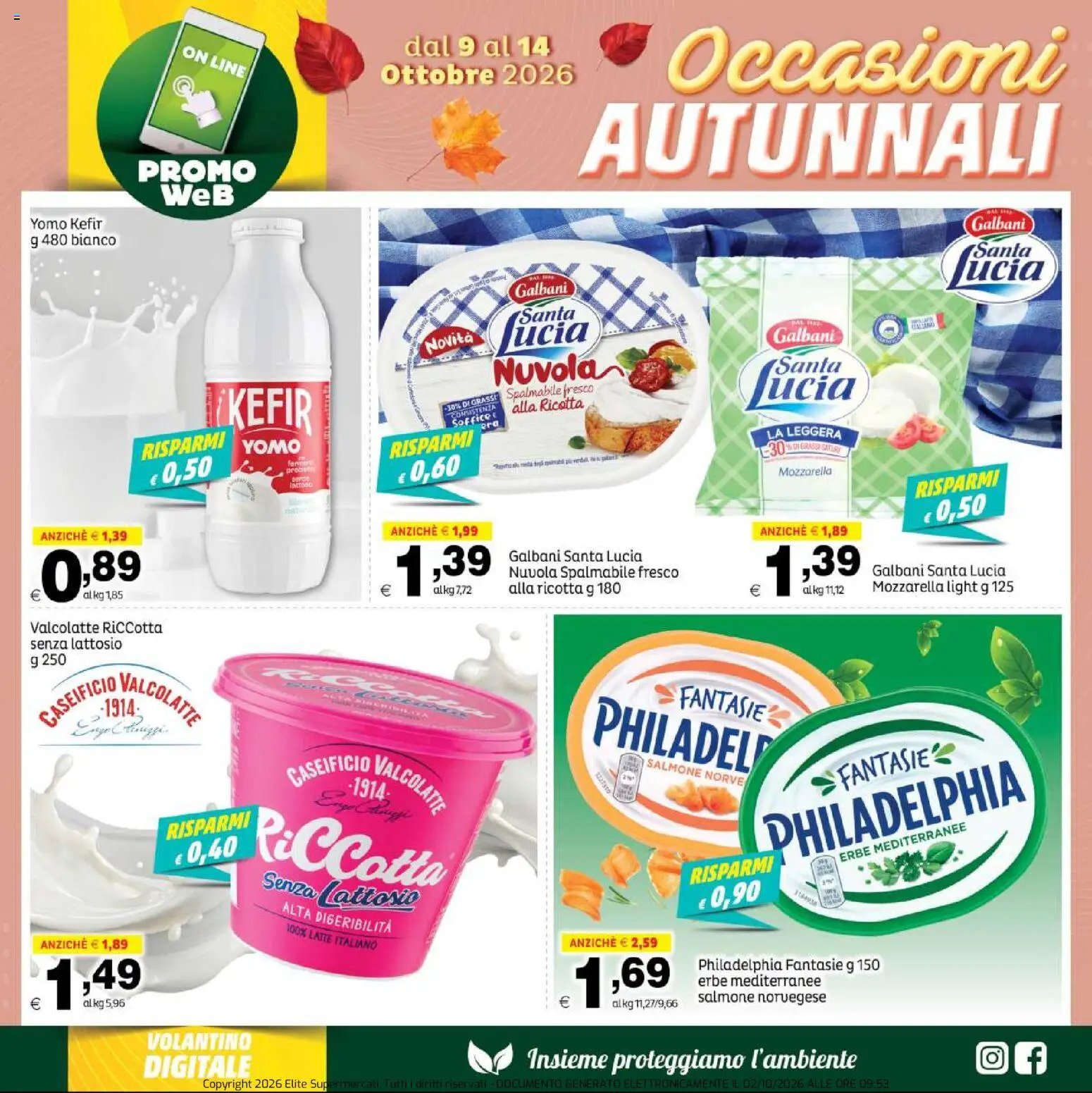 Elite Supermercati volantino Occasioni Autunnali