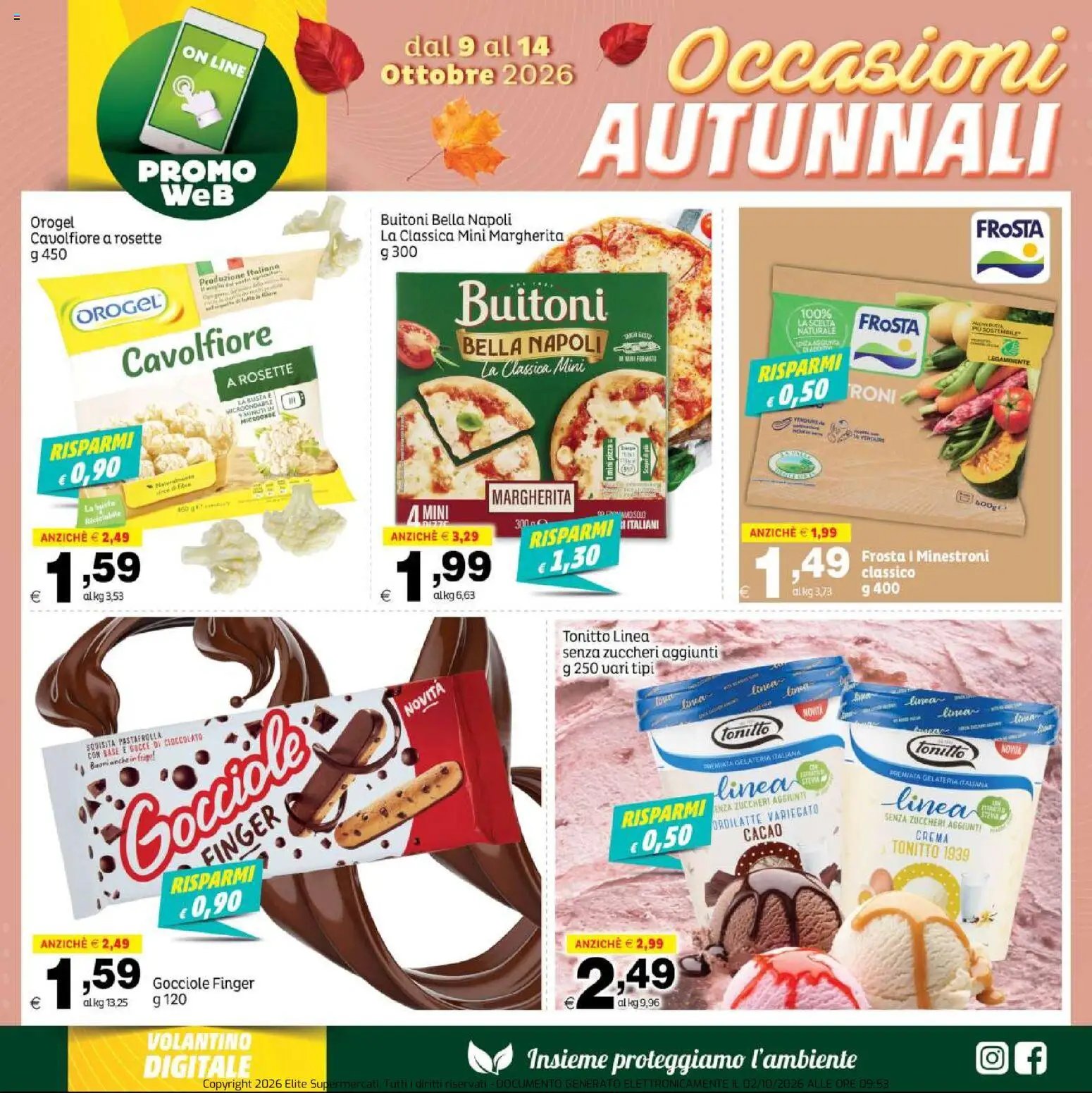 Elite Supermercati volantino Occasioni Autunnali