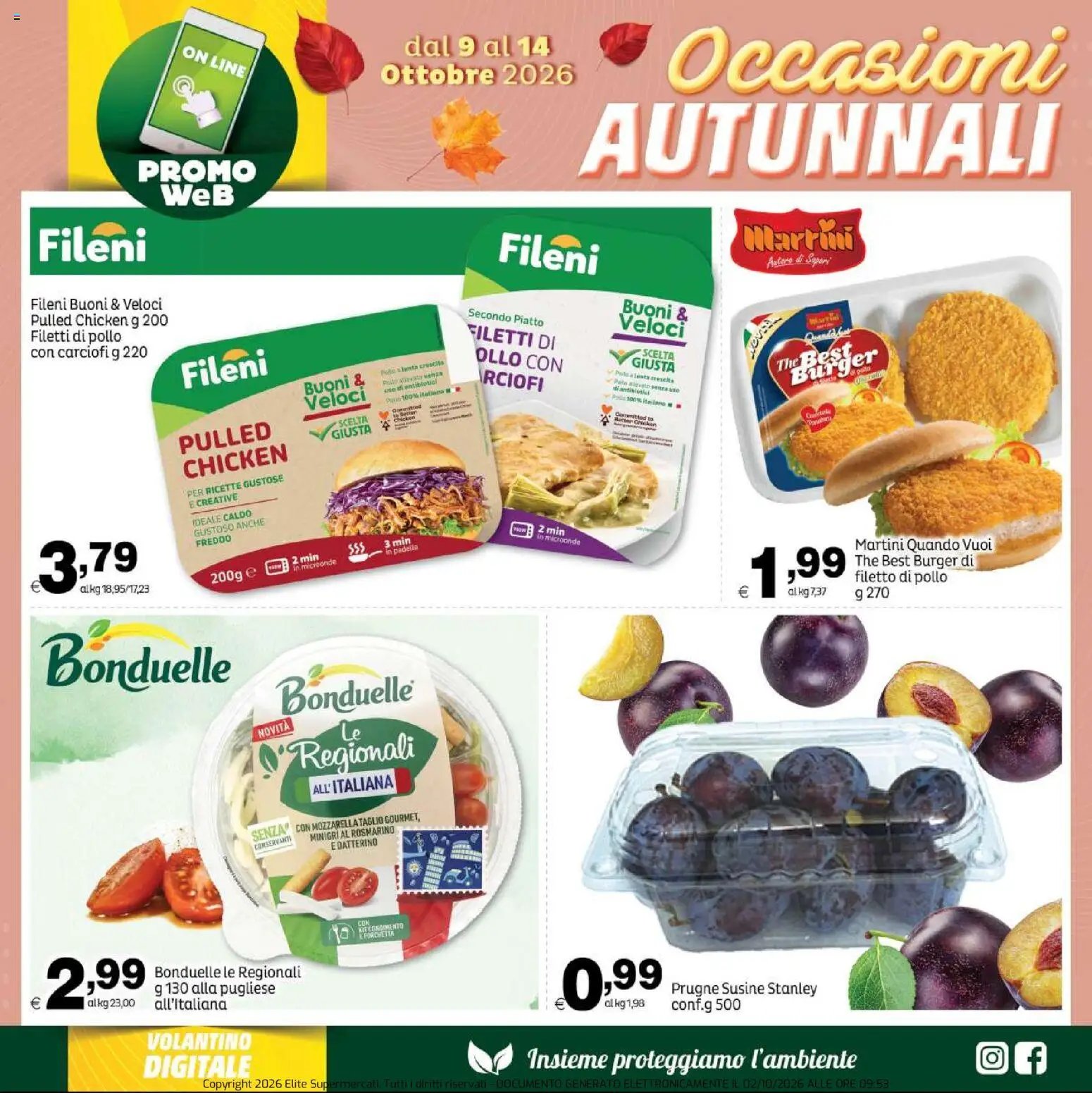 Elite Supermercati volantino Occasioni Autunnali