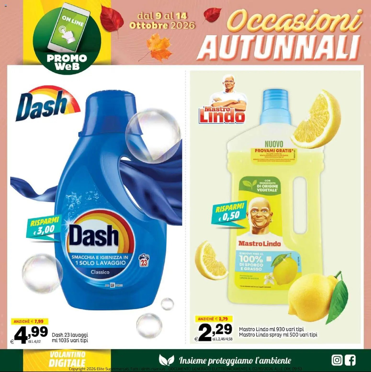 Elite Supermercati volantino Occasioni Autunnali
