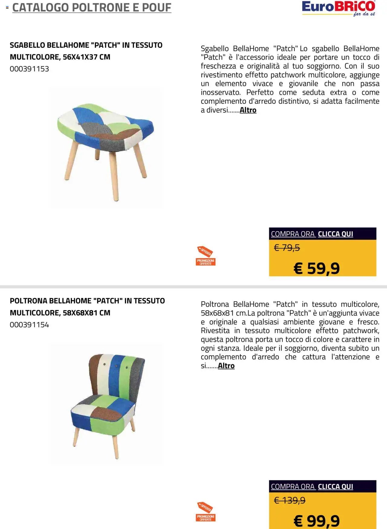 Eurobrico Poltrone e Pouf catalogo