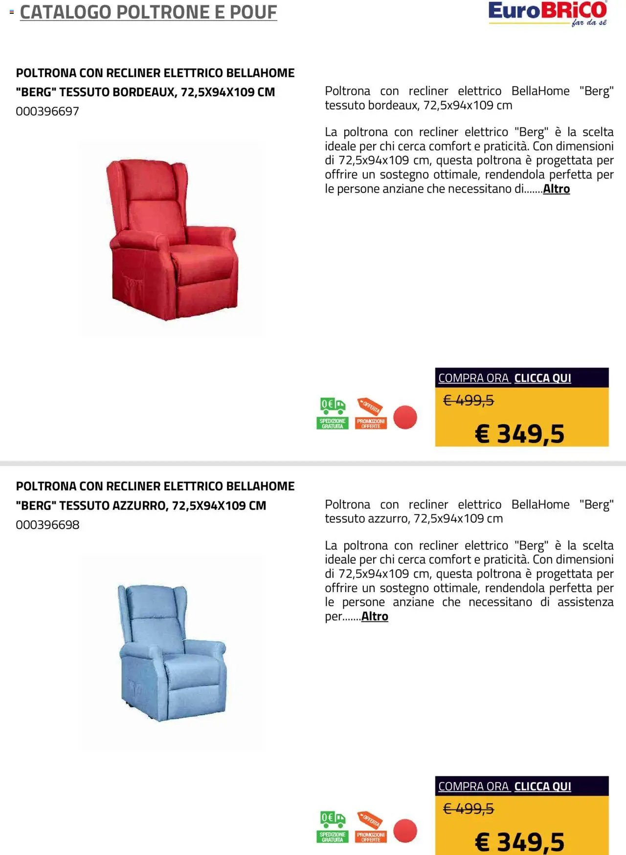 Eurobrico Poltrone e Pouf catalogo