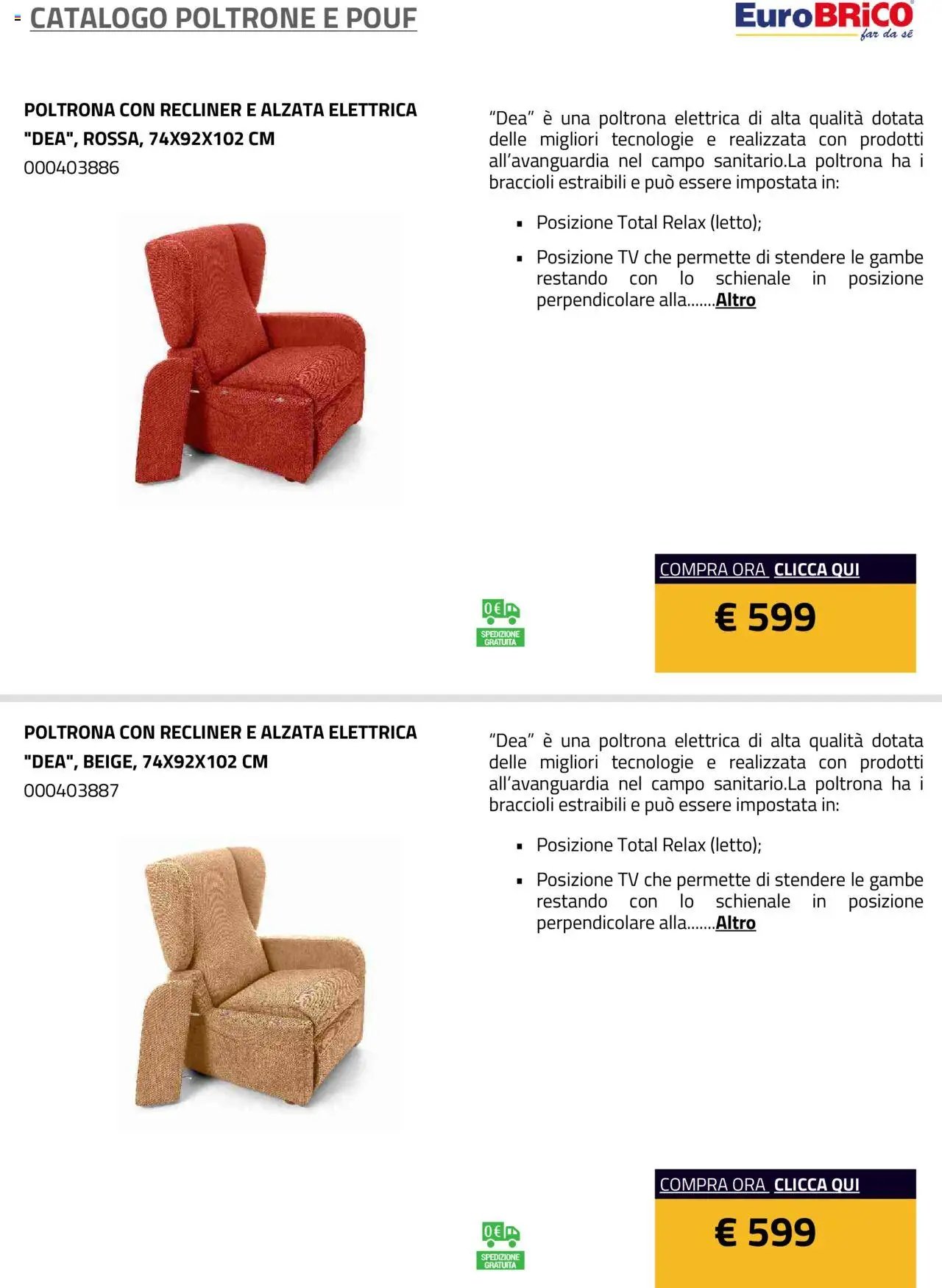 Eurobrico Poltrone e Pouf catalogo