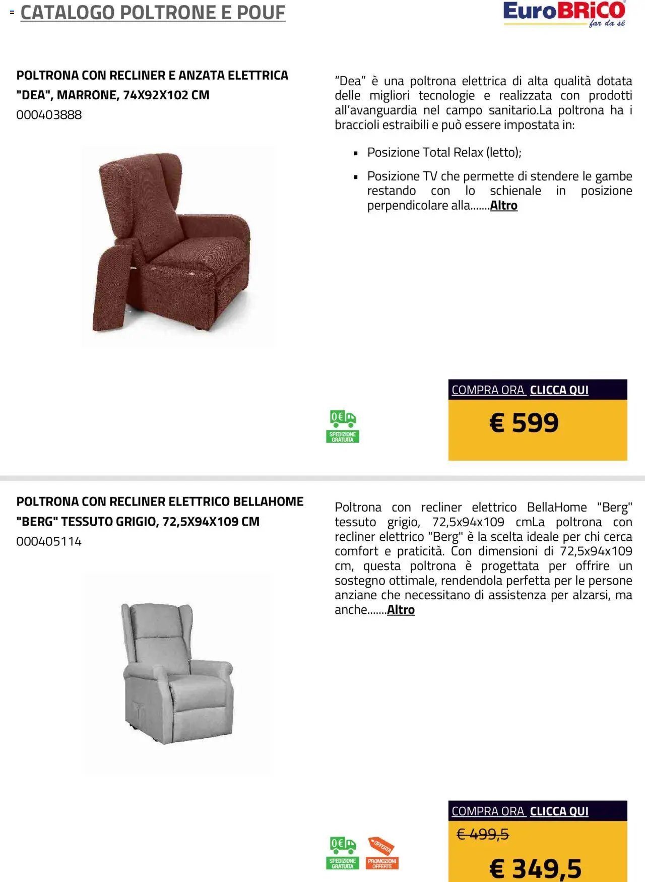 Eurobrico Poltrone e Pouf catalogo
